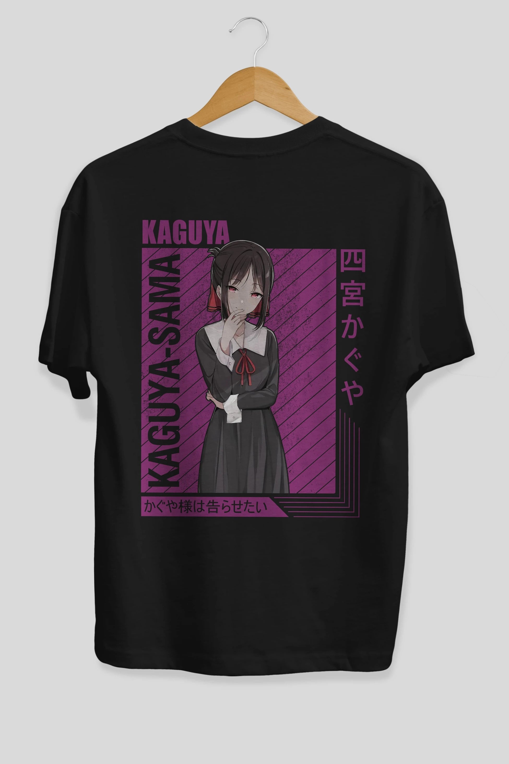 Kaguya Shinomiya 4 1 Anime Arka Baskılı Oversize t-shirt Erkek Kadın Unisex