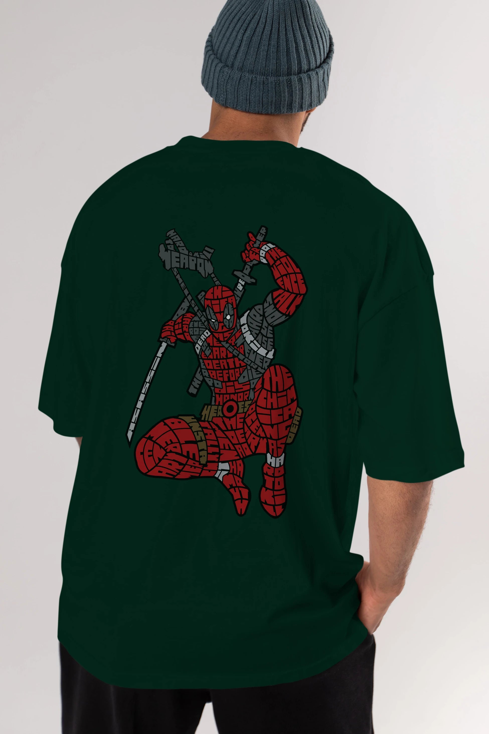 Chimichanga Arka Baskılı Oversize t-shirt %100 pamuk Erkek Kadın Unisex