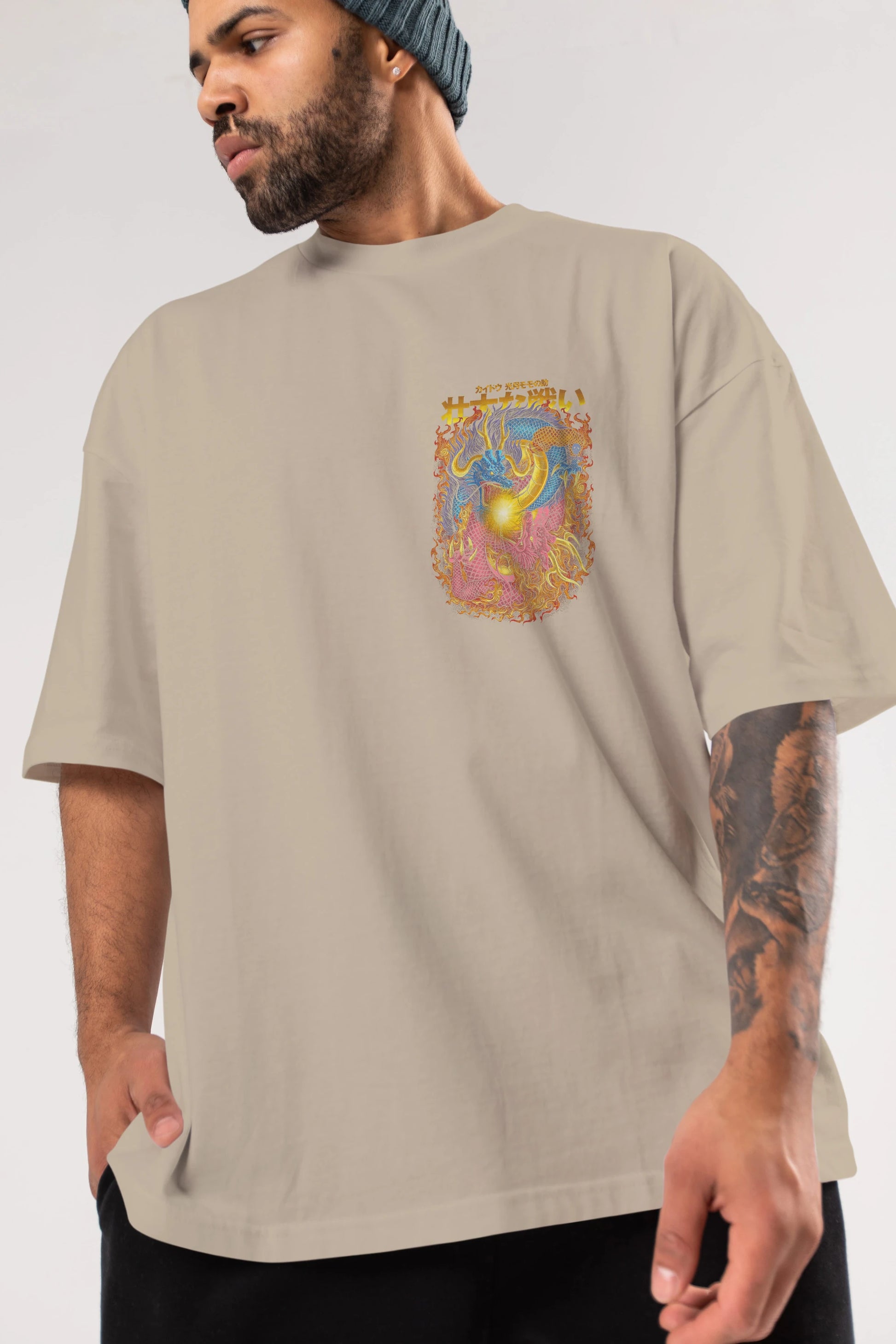 ONE PIECE (4) Ön Sol Baskılı Oversize t-shirt Erkek Kadın Unisex %100 Pamuk Bisiklet Yaka tişort