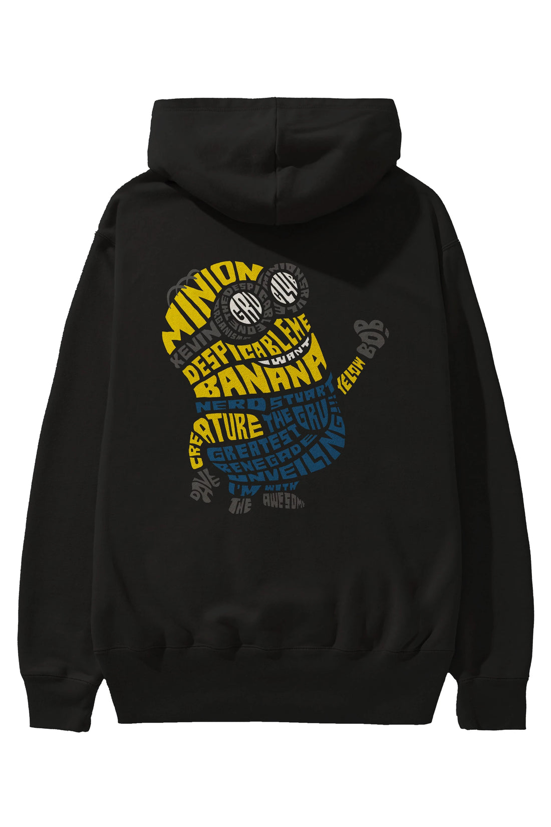 Minion Arka Baskılı Hoodie Oversize Kapüşonlu Sweatshirt Erkek Kadın Unisex