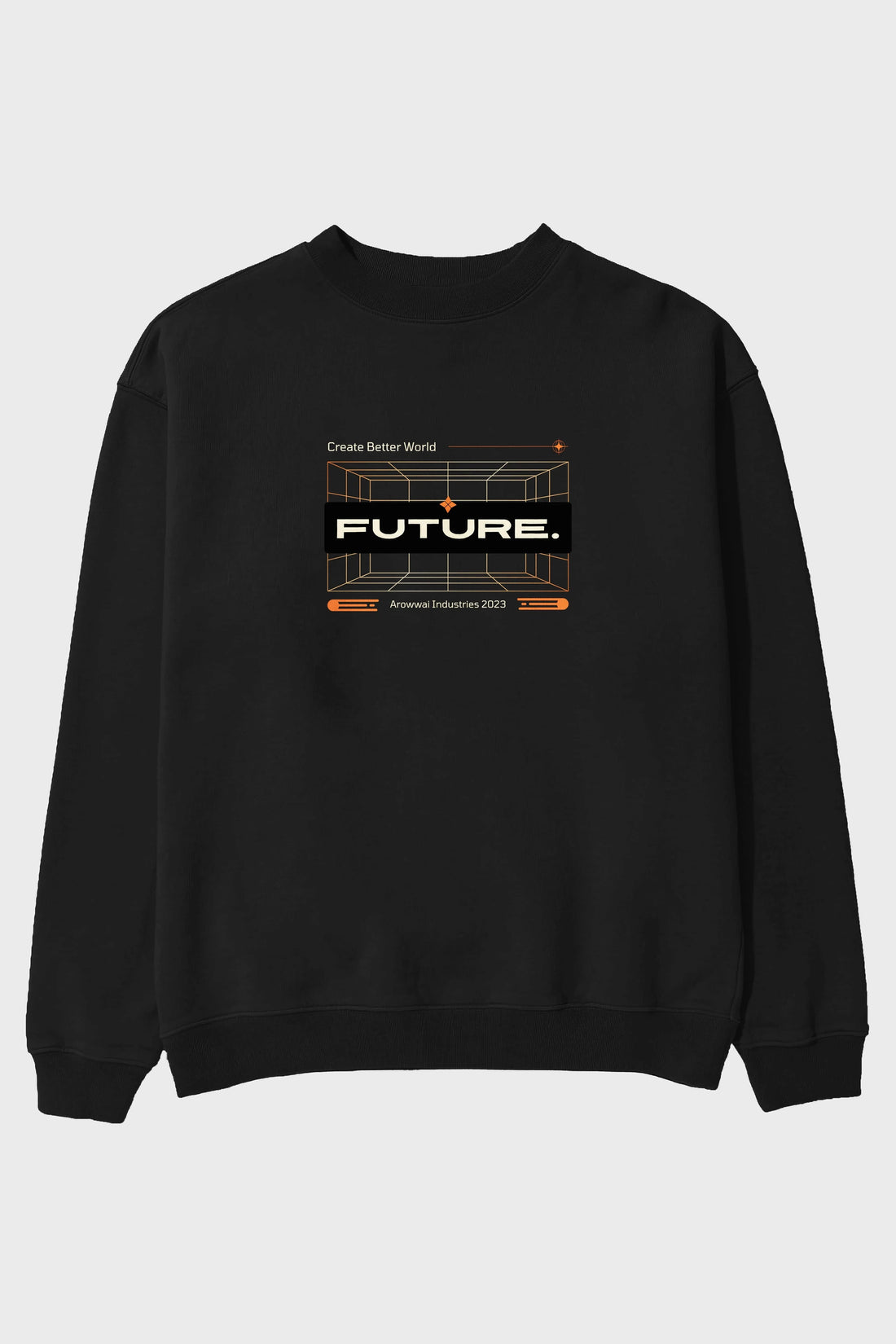 Future Ön Baskılı Oversize Sweatshirt Erkek Kadın Unisex