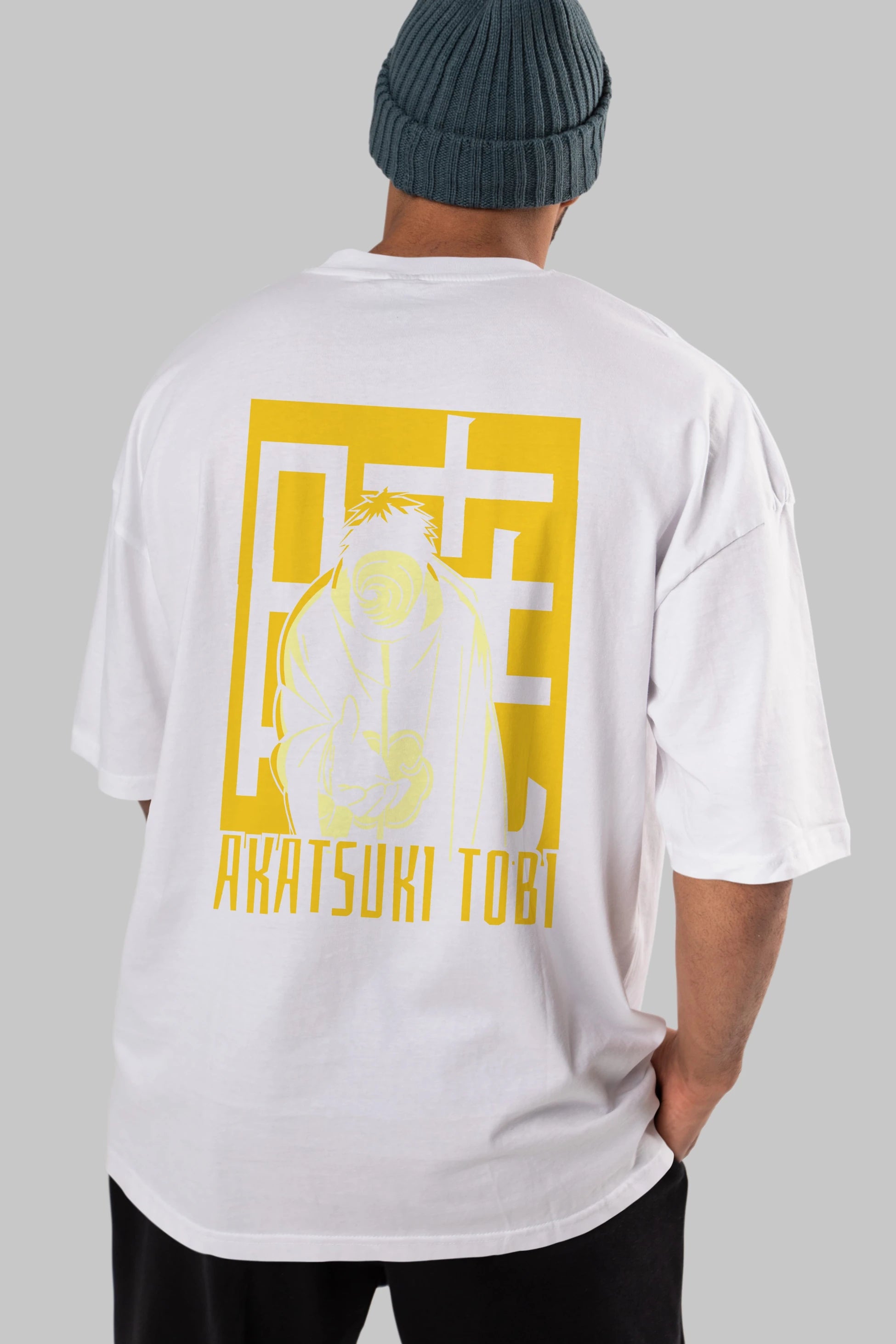AKATSUKI OBITO NARUTO Anime Arka Baskılı Oversize t-shirt Erkek Kadın Unisex