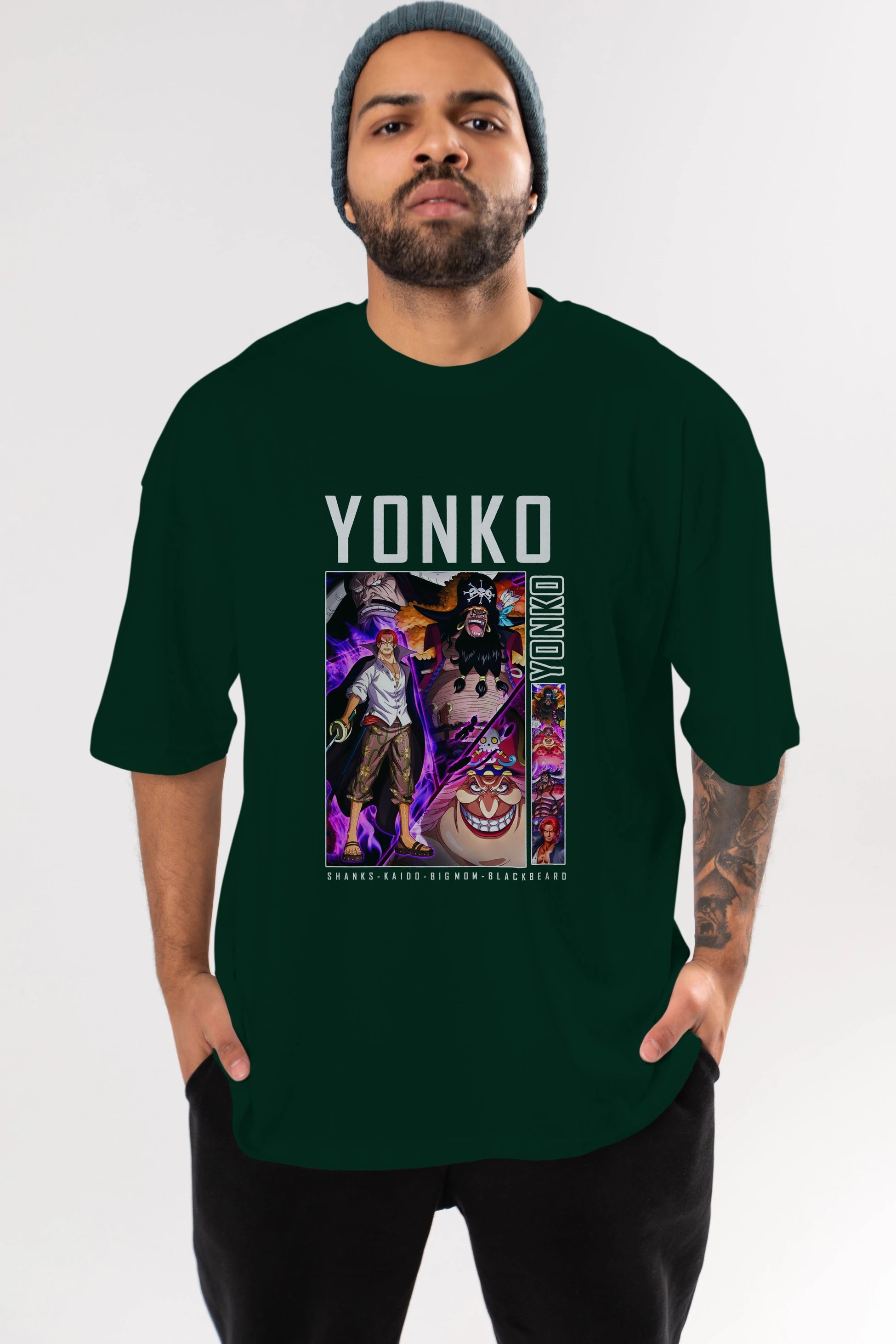 Yonko Anime Ön Baskılı Oversize t-shirt Erkek Kadın Unisex