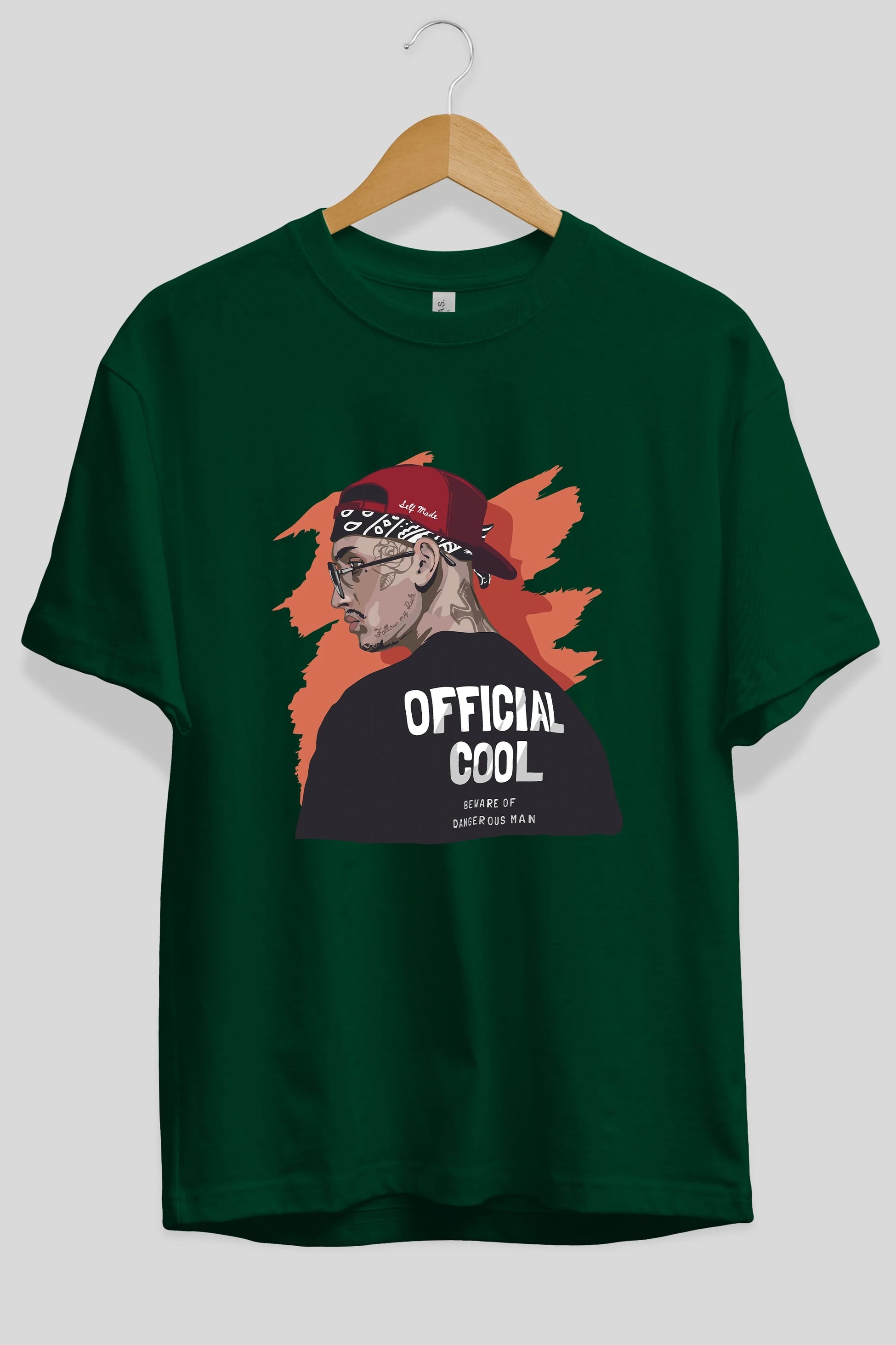 Official Cool Ön Baskılı Oversize t-shirt Erkek Kadın Unisex