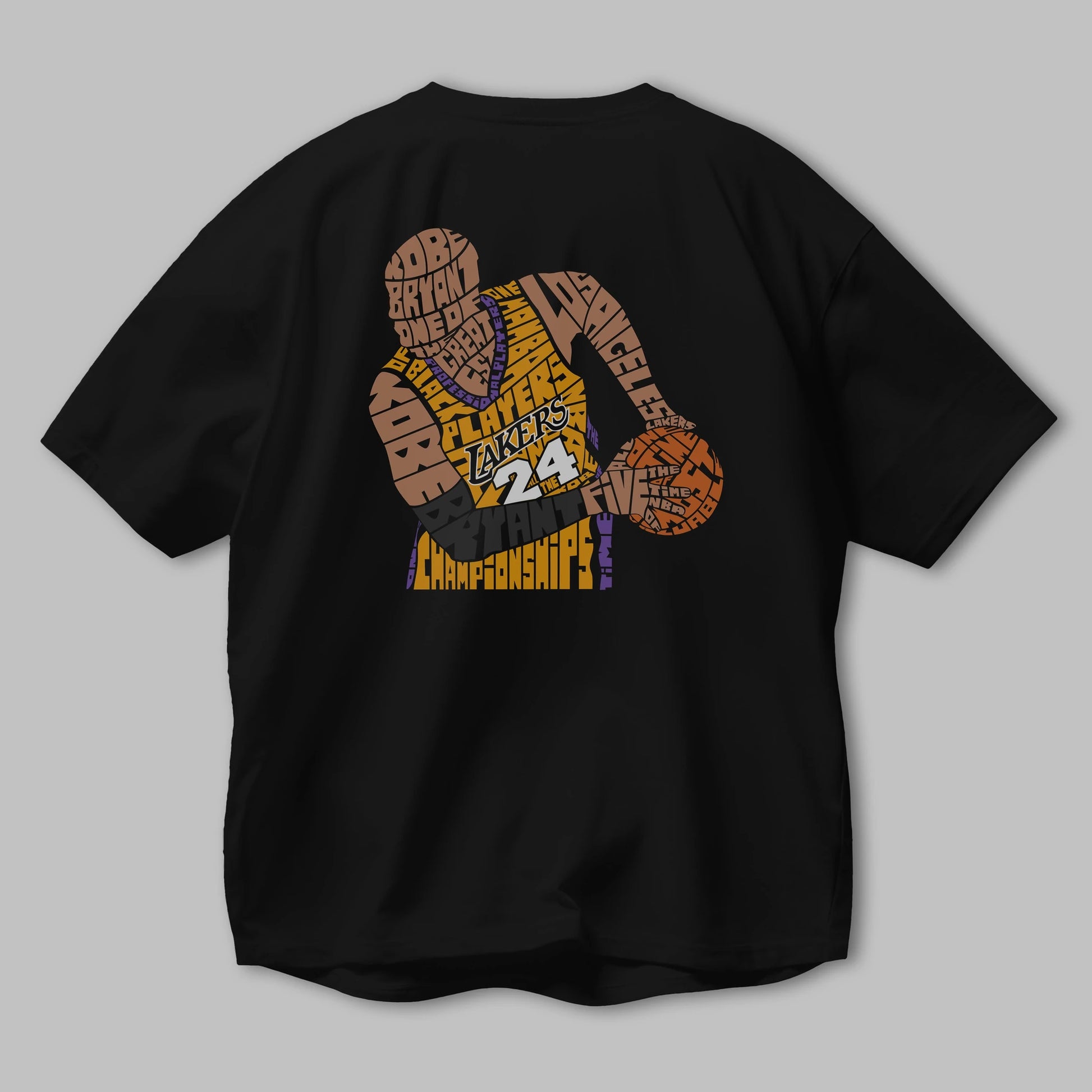 Kobe Bryant Arka Baskılı Oversize t-shirt %100 pamuk Erkek Kadın Unisex