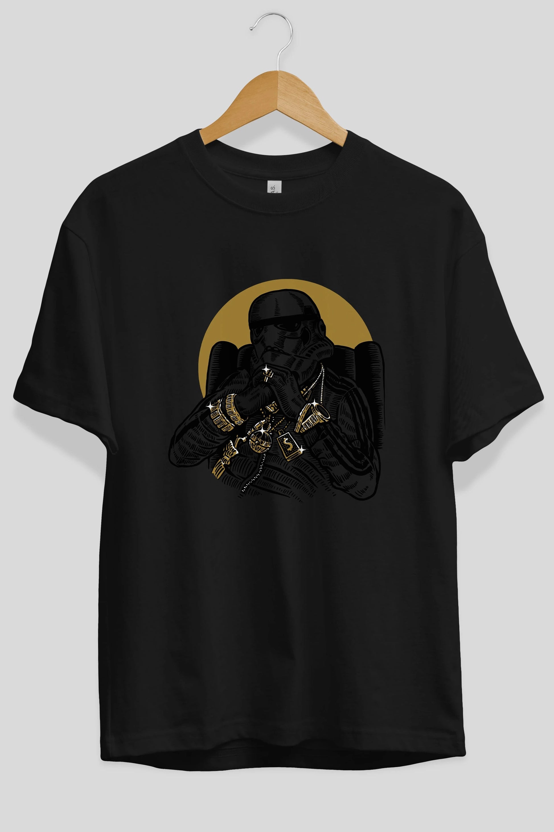 Trooper Dee Jay Ön Baskılı Oversize t-shirt Erkek Kadın Unisex %100 Pamuk tişort