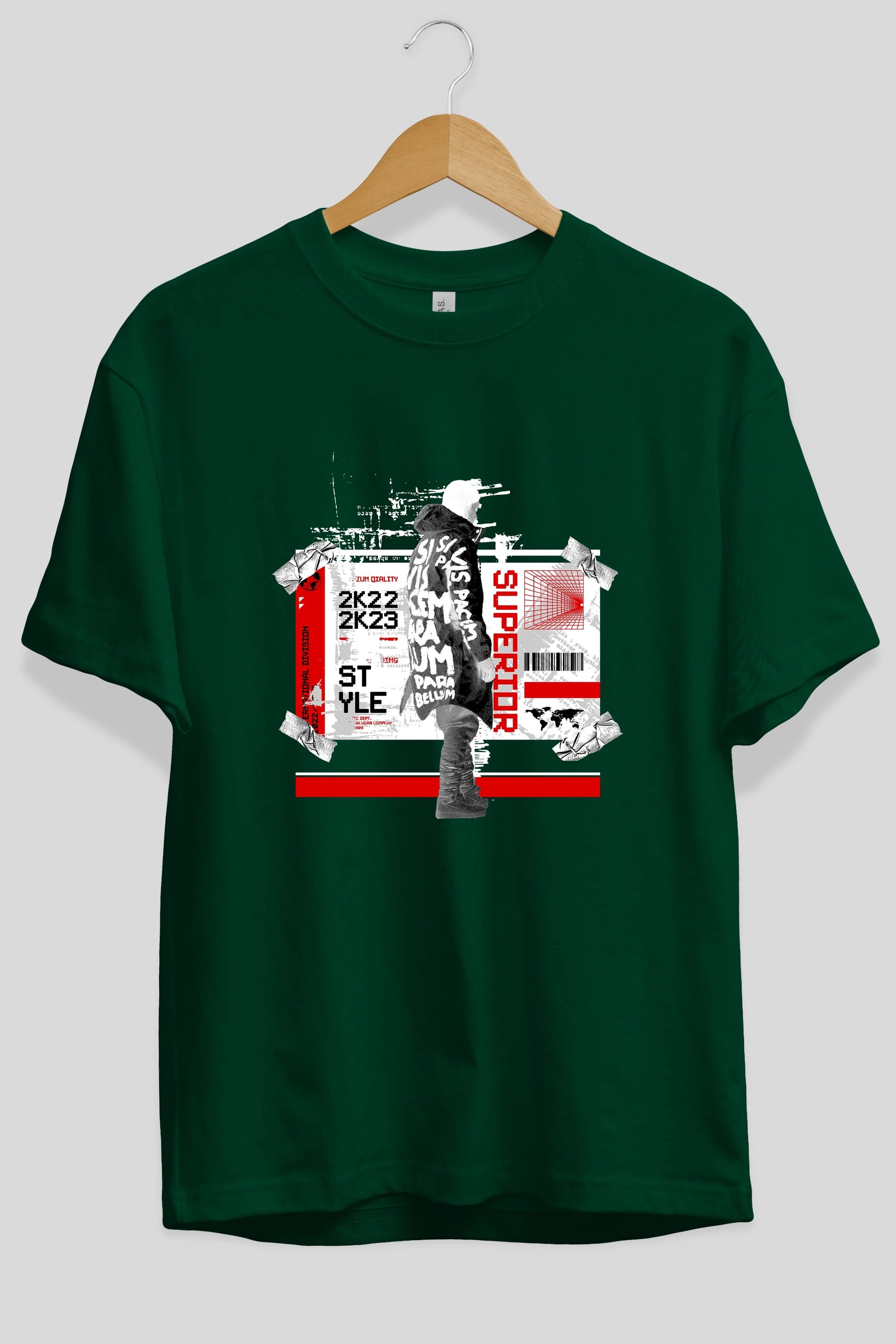 Superior Ön Baskılı Oversize t-shirt Erkek Kadın Unisex