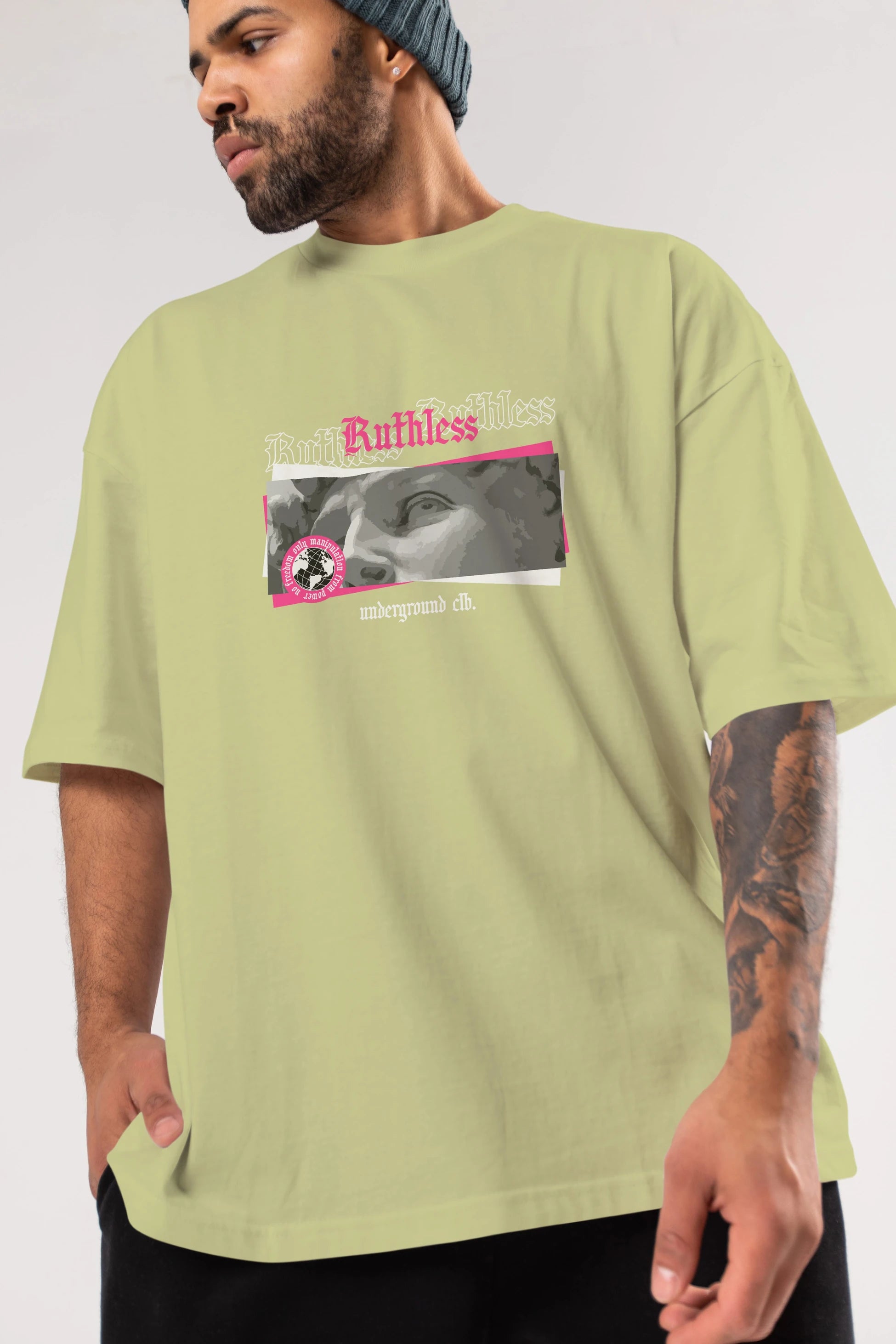 Ruthless Ön Baskılı Oversize t-shirt Erkek Kadın Unisex