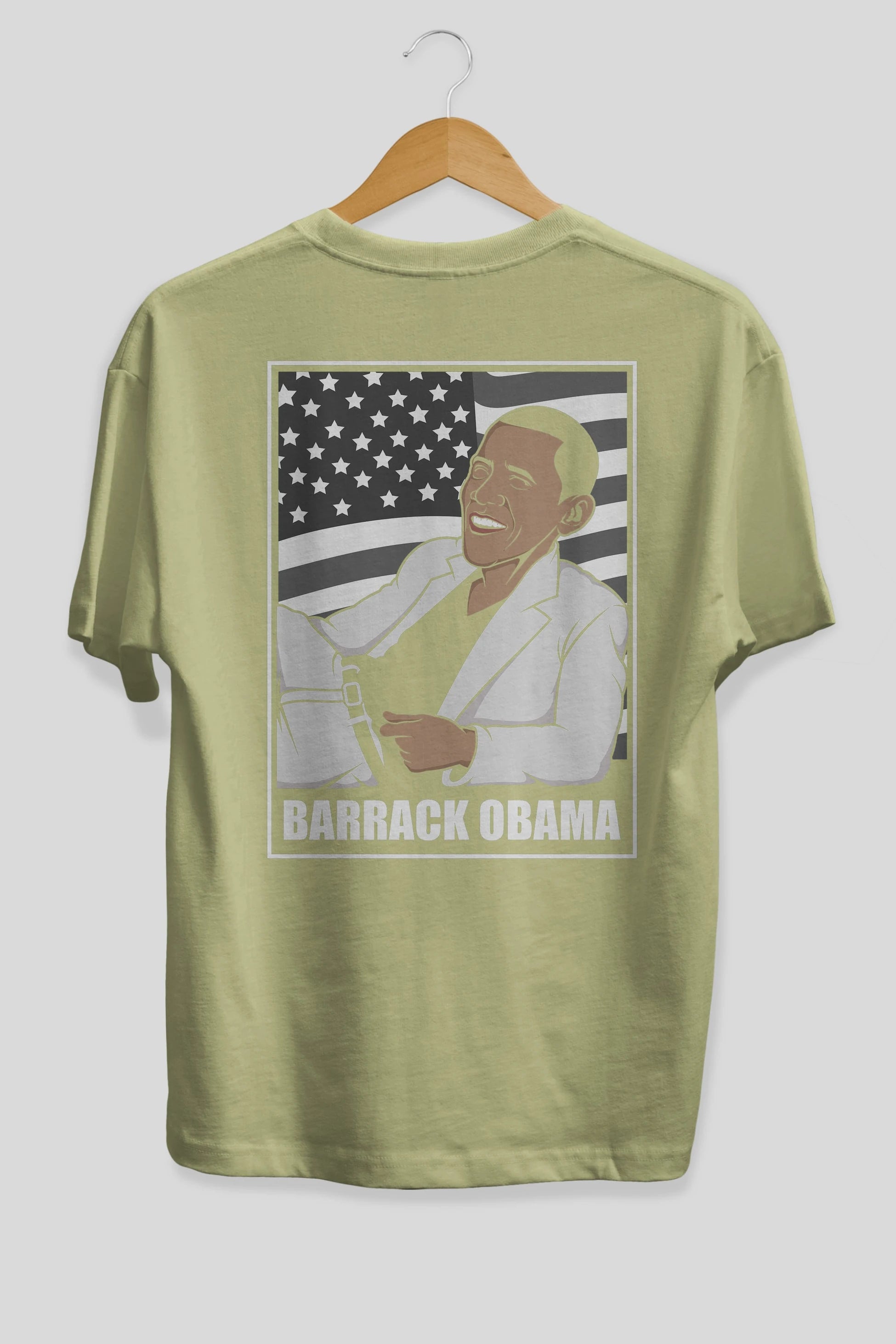Obama Thriller Arka Baskılı Oversize t-shirt Erkek Kadın Unisex %100 Pamuk tişort