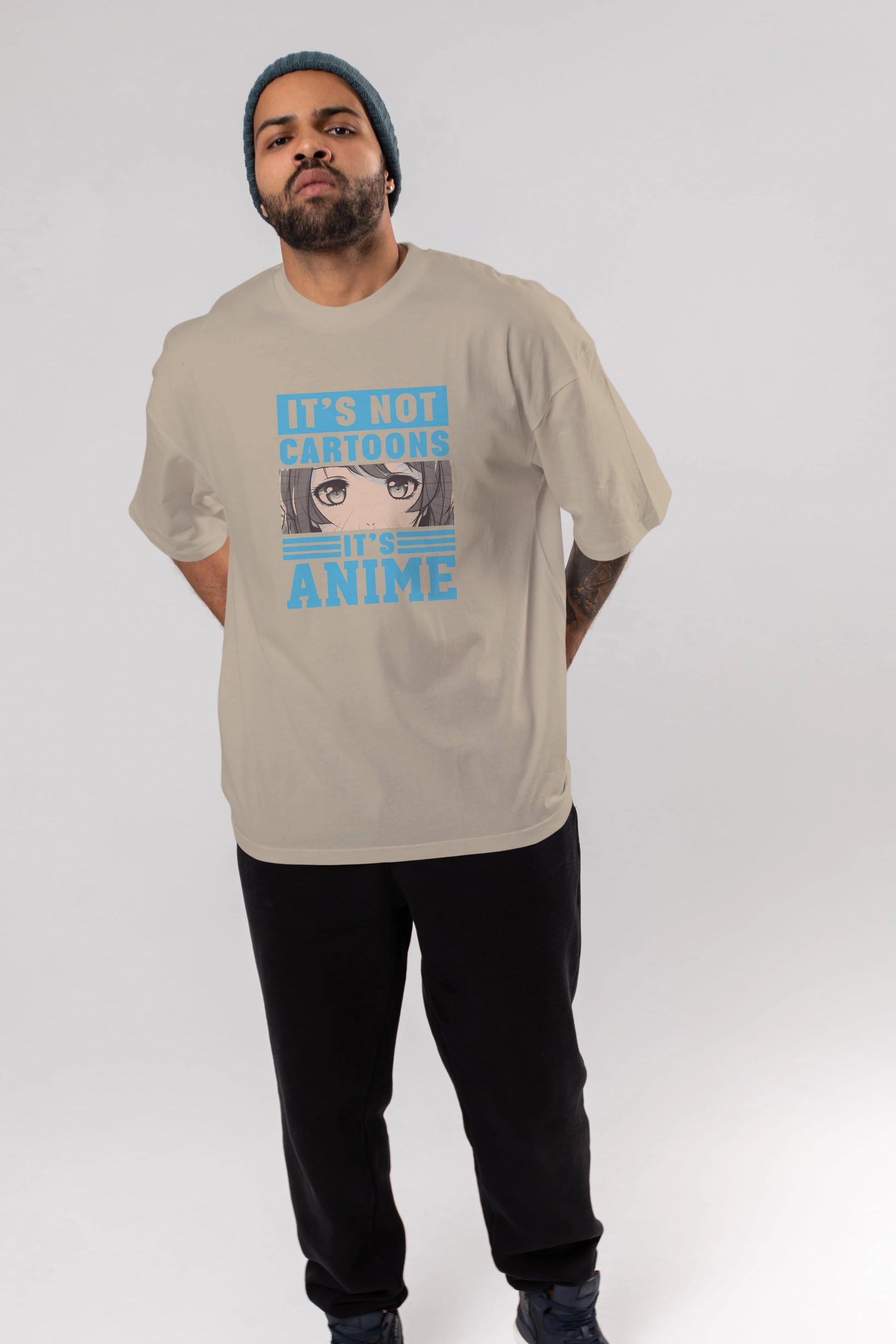 Its Anime Anime Ön Baskılı Oversize t-shirt Erkek Kadın Unisex