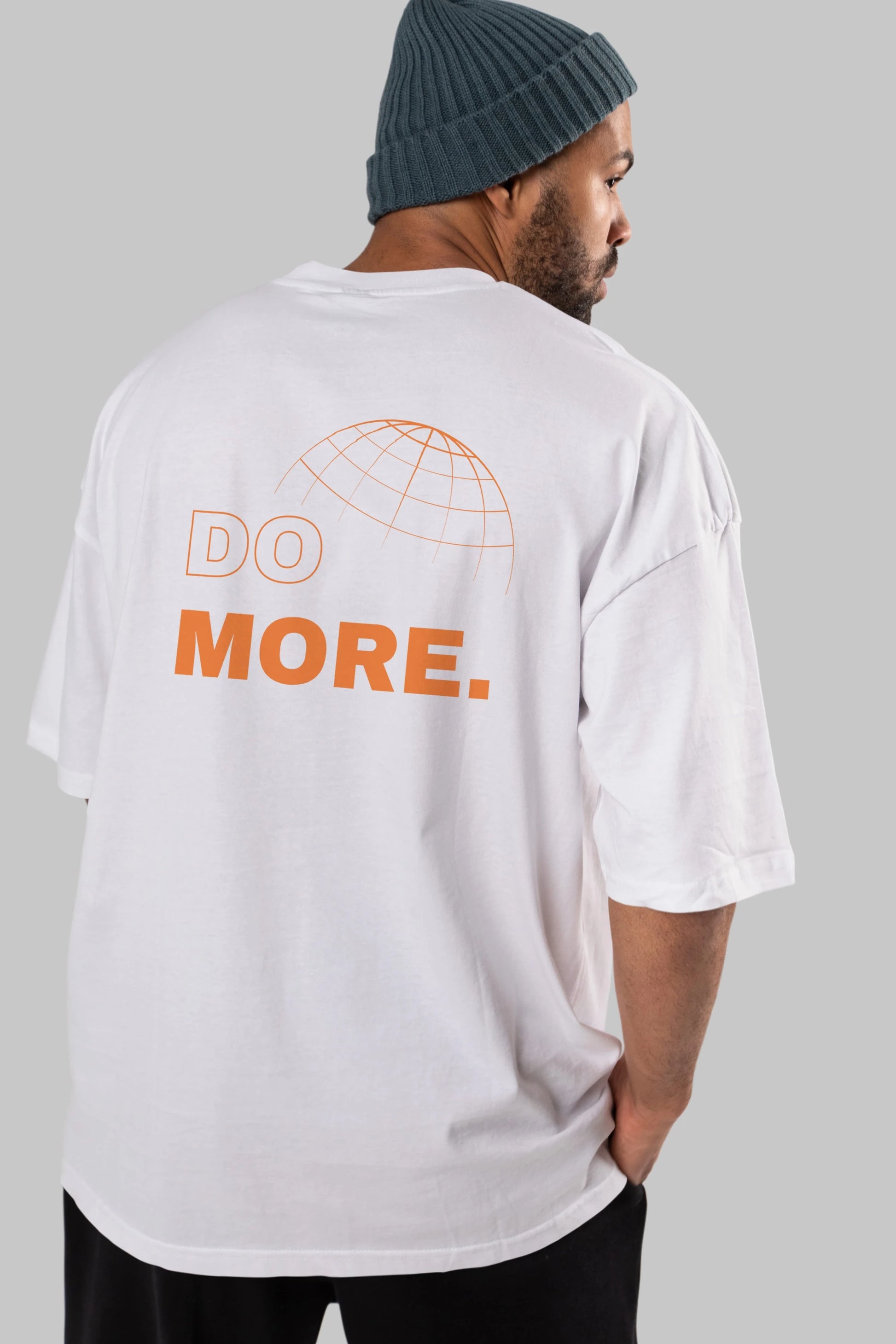 Do More Yazılı Arka Baskılı Oversize t-shirt Erkek Kadın Unisex
