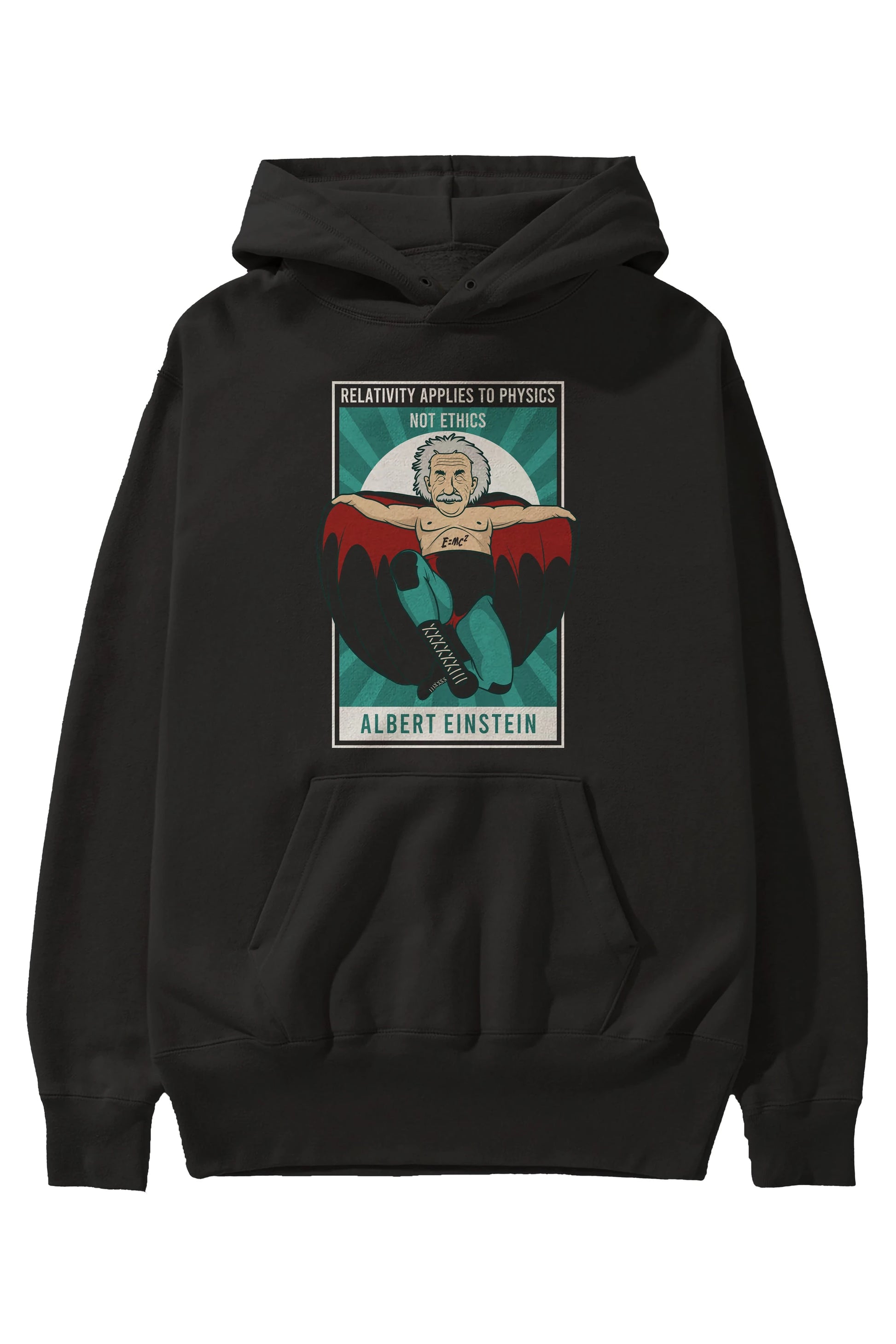 Nacho Libre Einstein Ön Baskılı Hoodie Oversize Kapüşonlu Sweatshirt Erkek Kadın Unisex