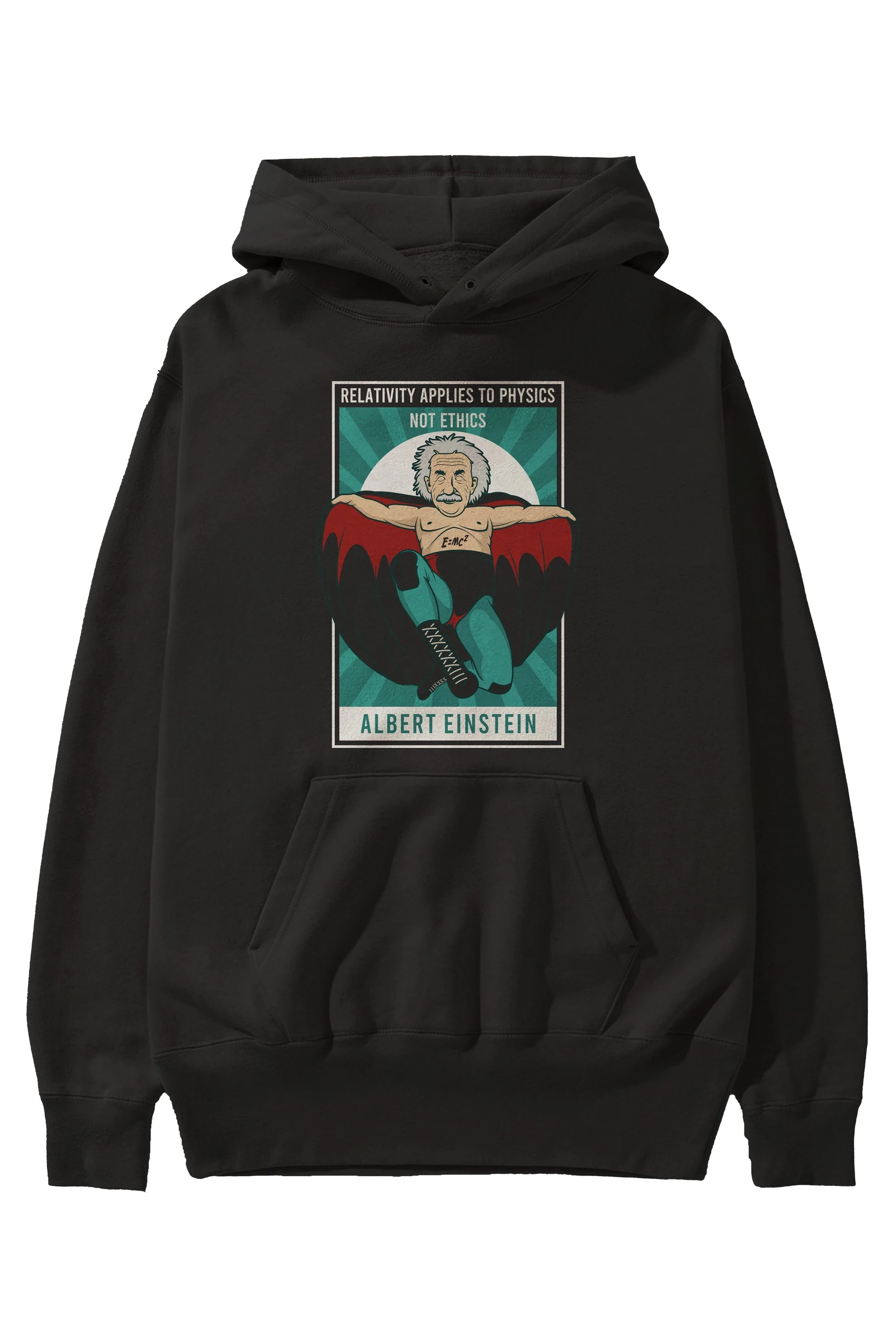 Nacho Libre Einstein Ön Baskılı Hoodie Oversize Kapüşonlu Sweatshirt Erkek Kadın Unisex