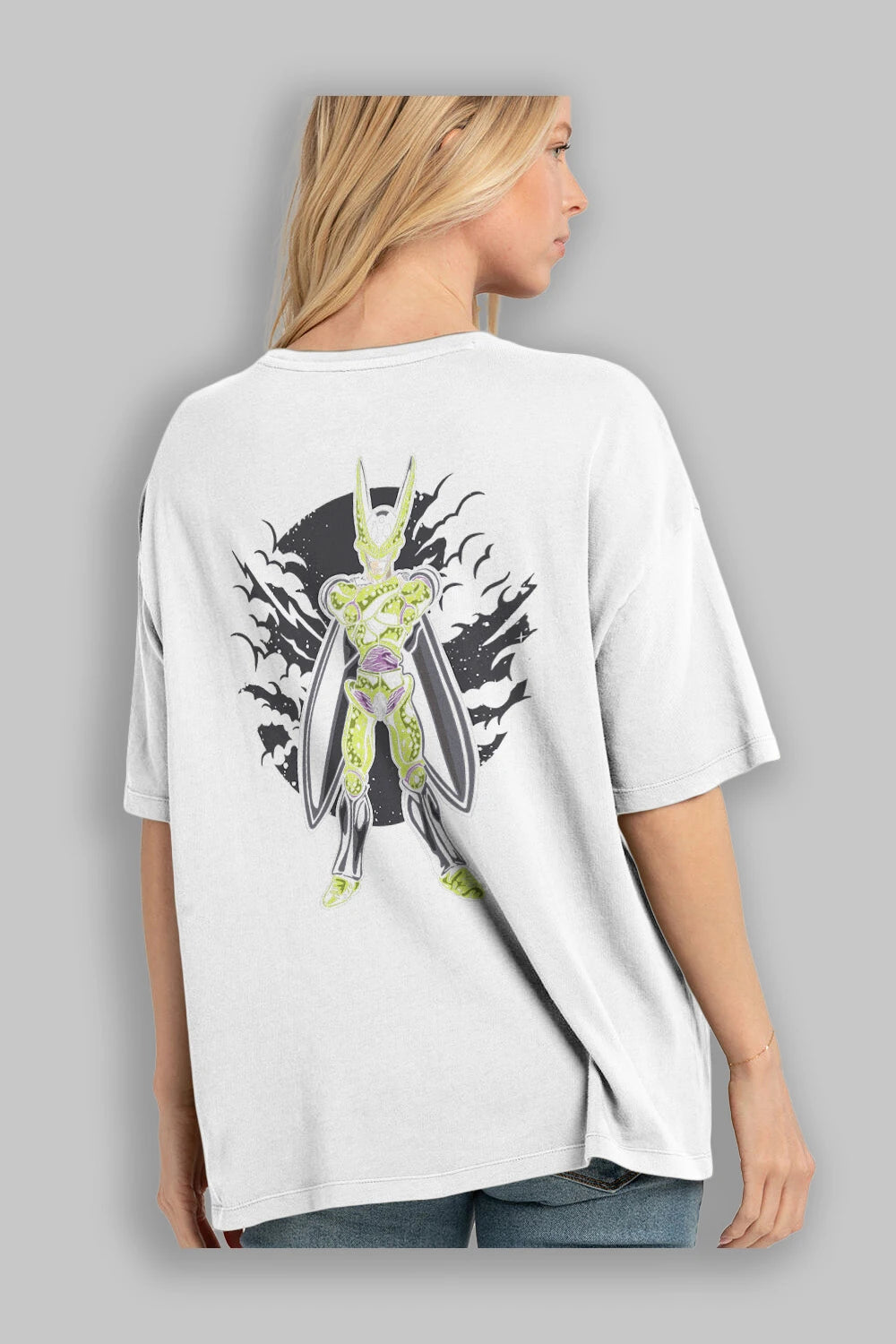 CELL Arka Baskılı Oversize t-shirt Erkek Kadın Unisex %100 Pamuk