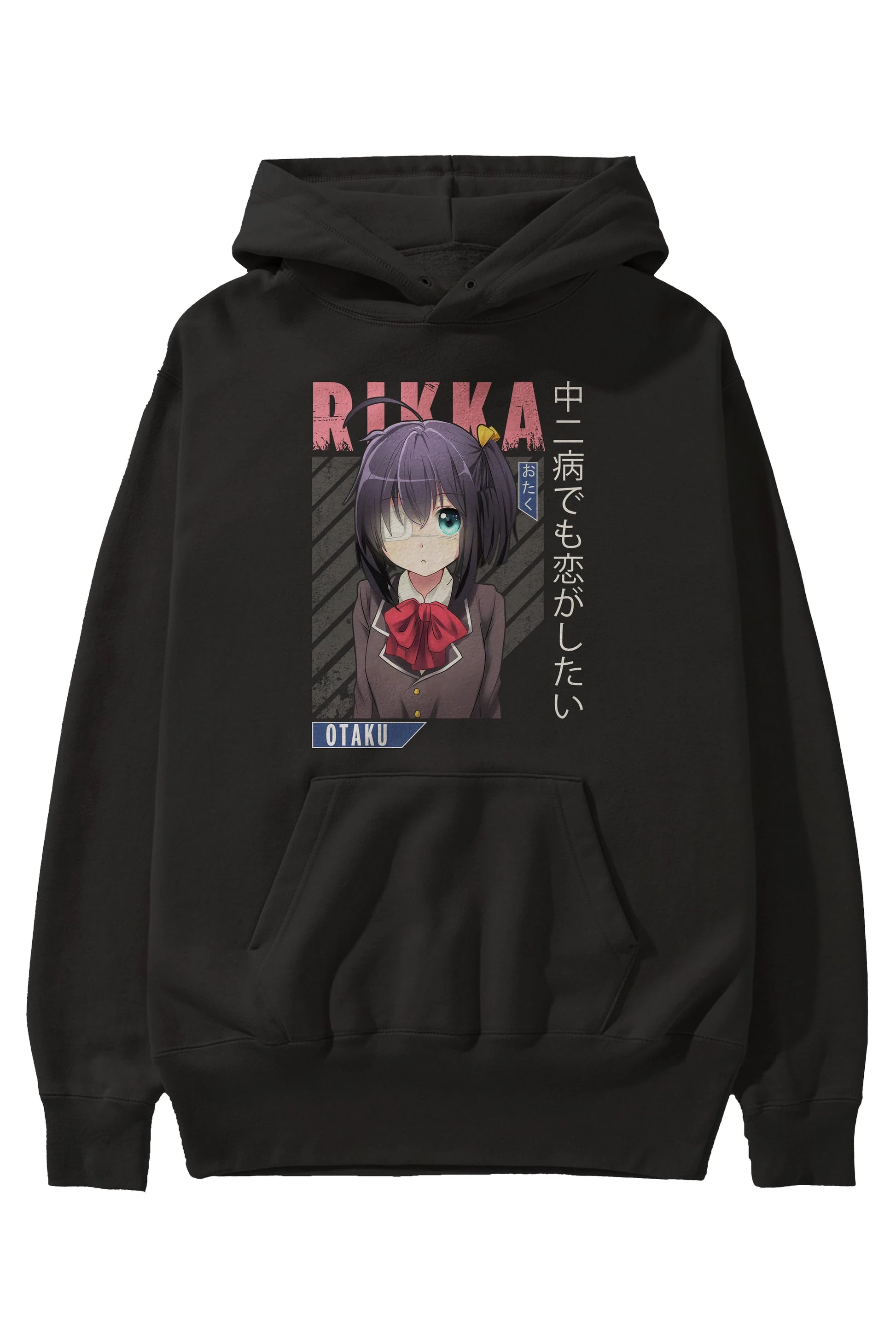 Rikka Takanashi 9 Anime Ön Baskılı Hoodie Oversize Kapüşonlu Sweatshirt Erkek Kadın Unisex