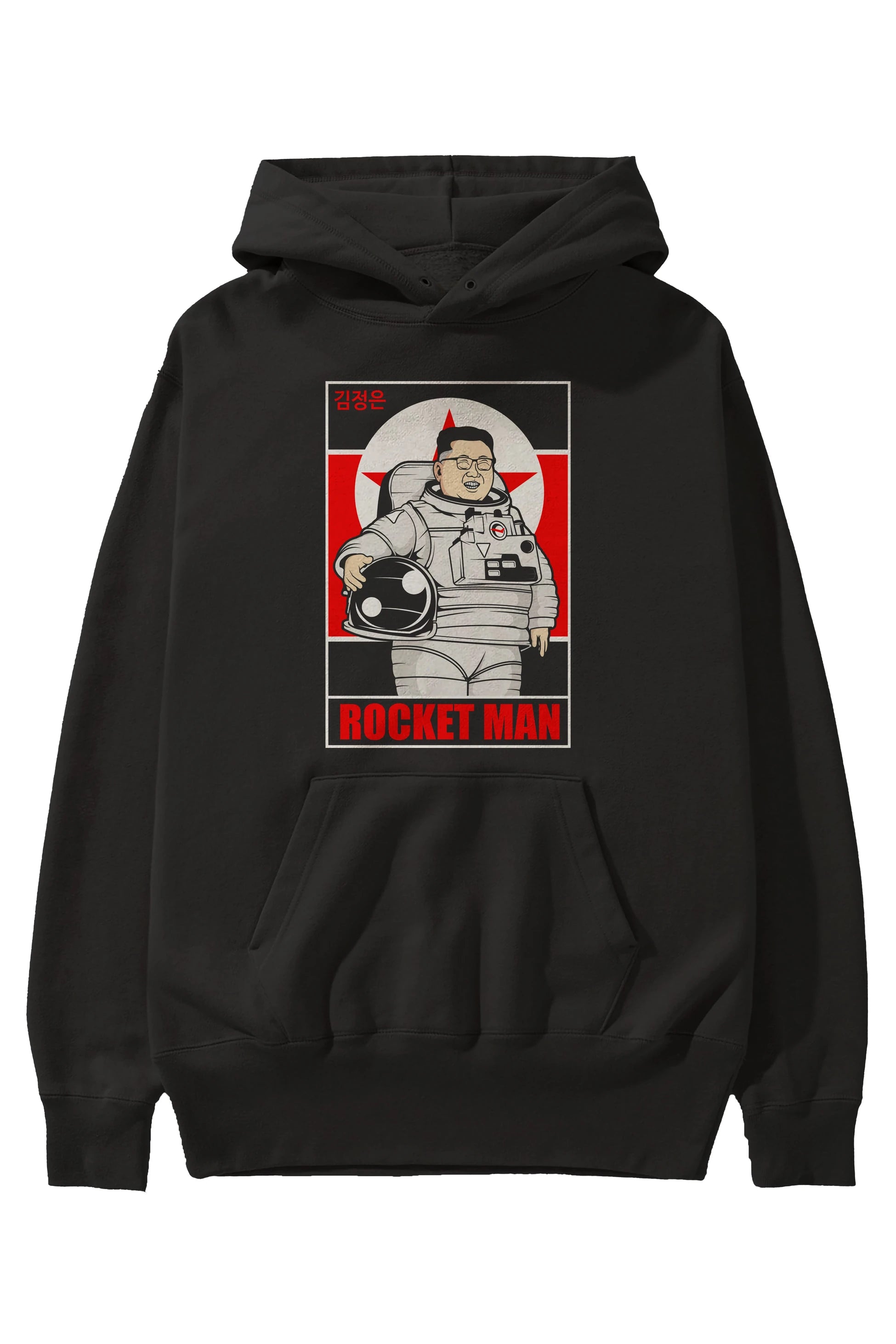 Astronot Kim Ön Baskılı Hoodie Oversize Kapüşonlu Sweatshirt Erkek Kadın Unisex