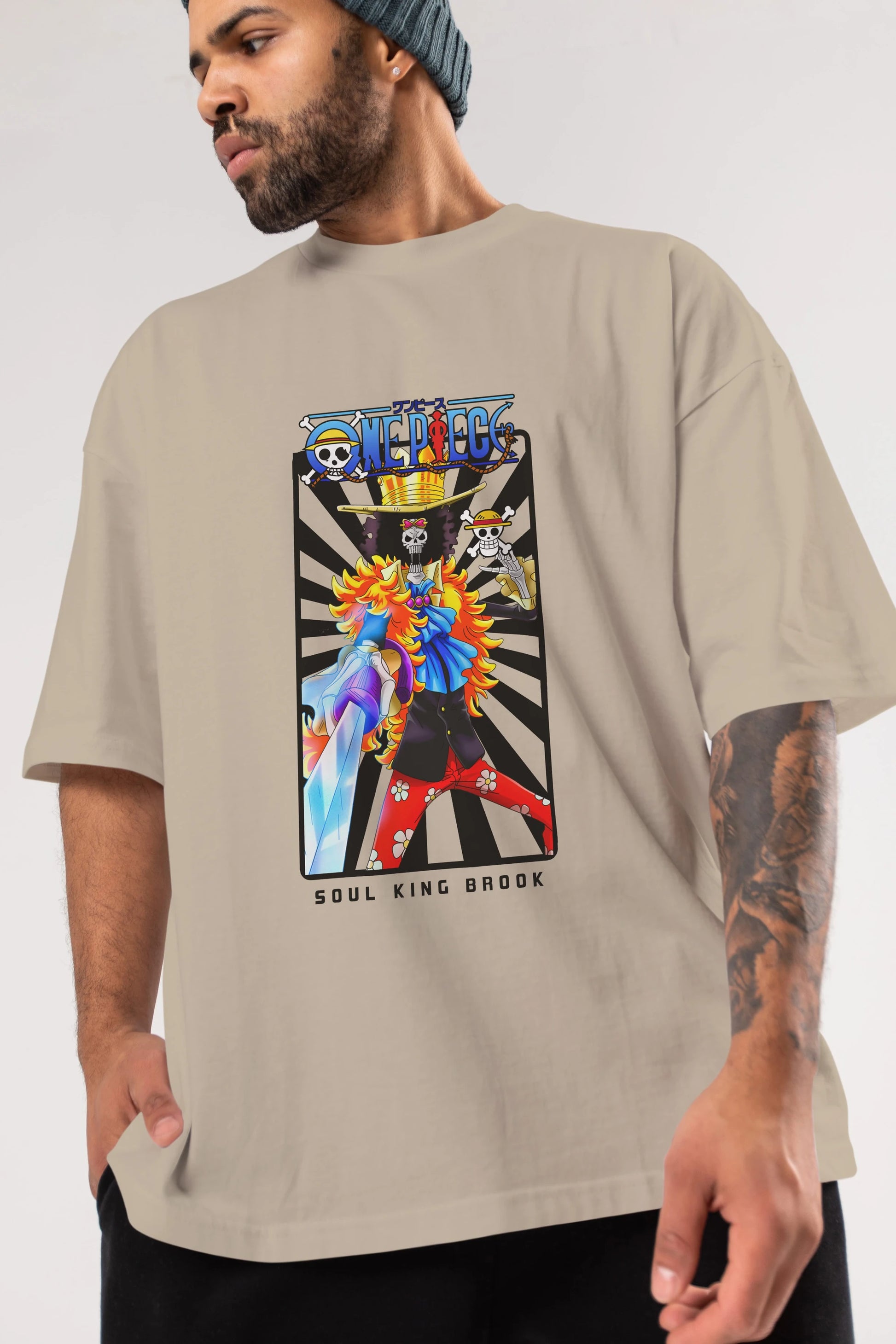 Brook Anime Ön Baskılı Oversize t-shirt Erkek Kadın Unisex
