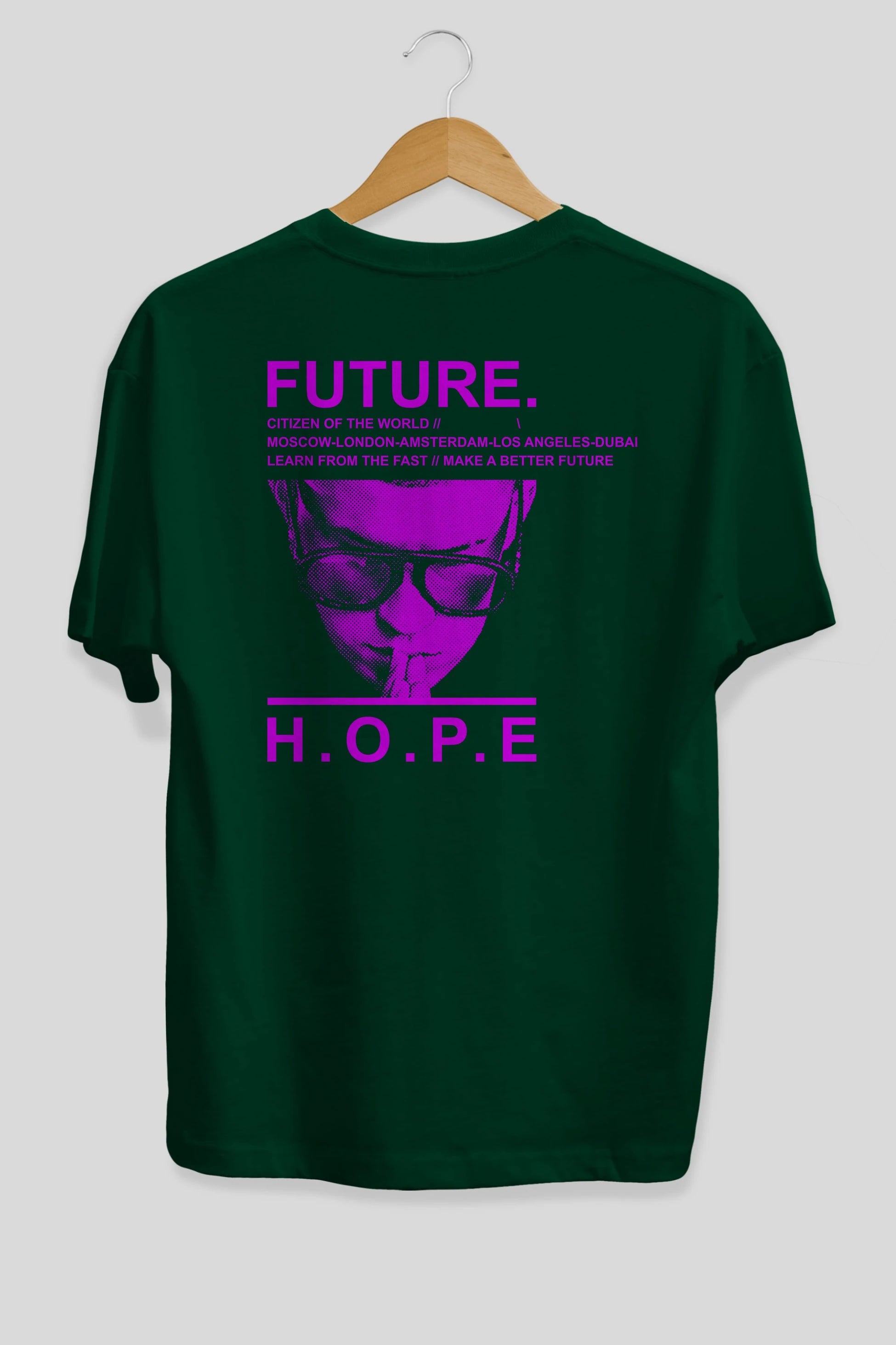 Future Hope Arka Baskılı Oversize t-shirt Erkek Kadın Unisex