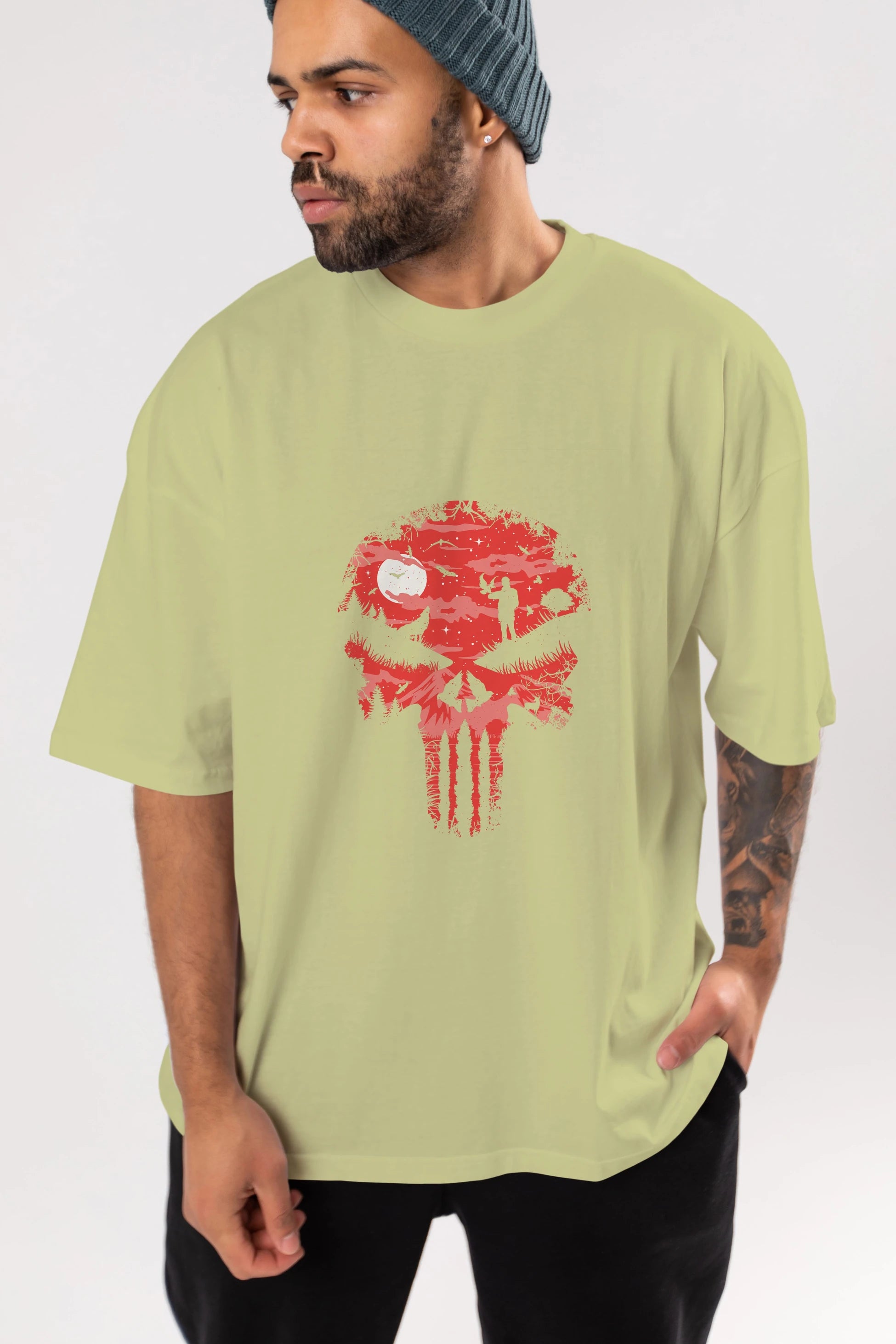Stand And Bleed Ön Baskılı Oversize t-shirt %100 pamuk Erkek Kadın Unisex