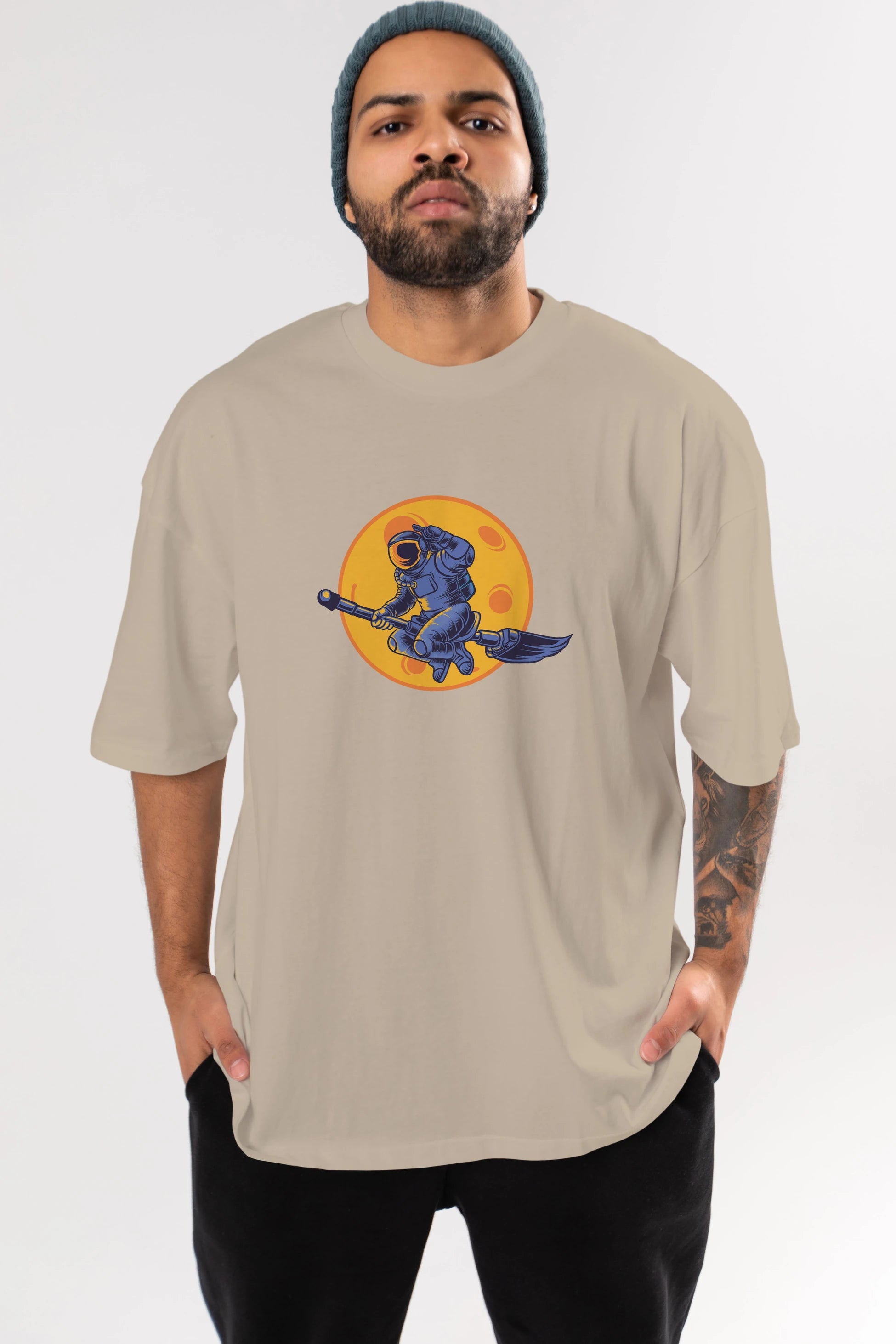 Space Witch Ön Baskılı Oversize t-shirt Erkek Kadın Unisex
