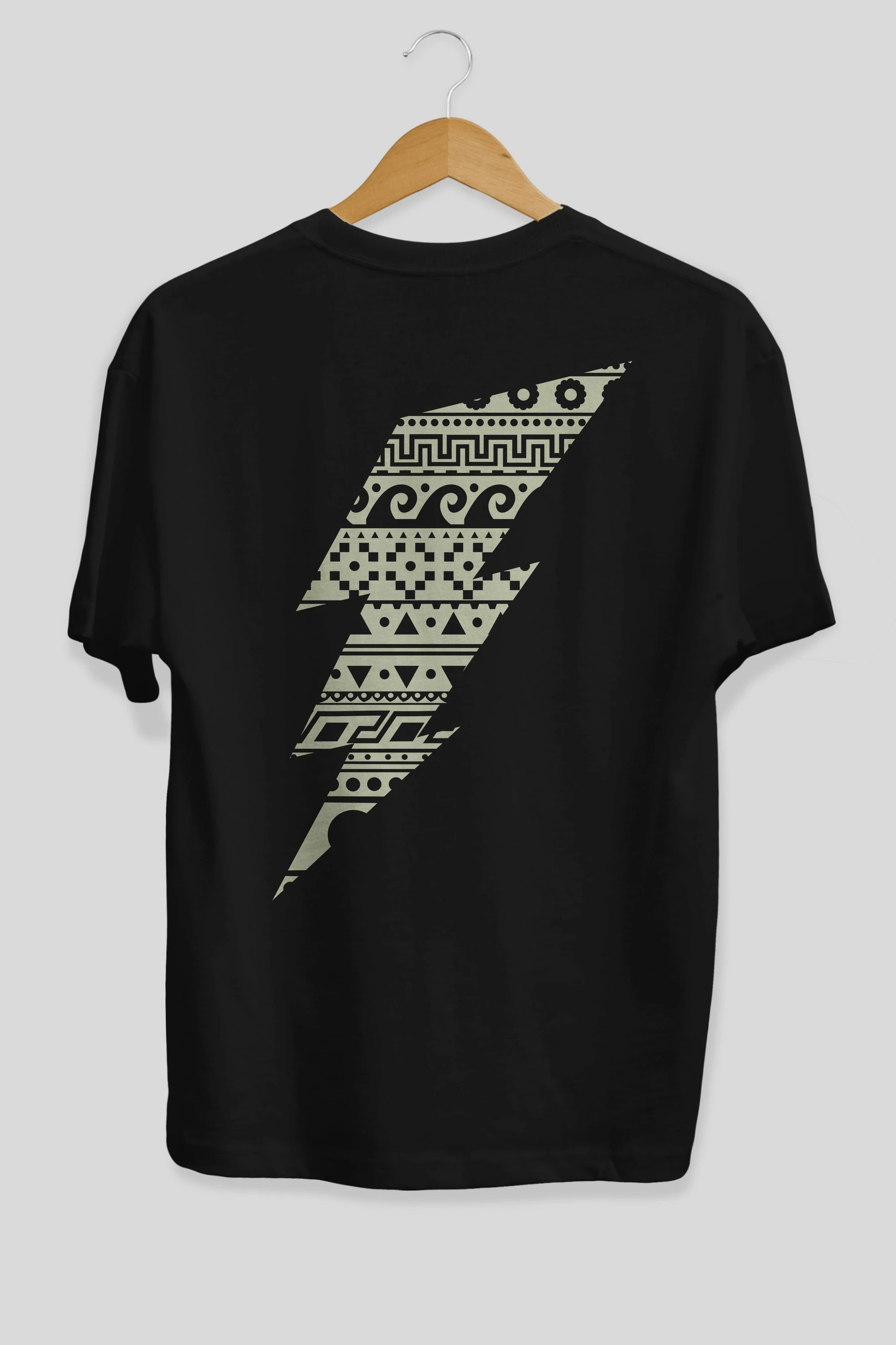 Thunderbolt Arka Baskılı Oversize t-shirt %100 pamuk Erkek Kadın Unisex