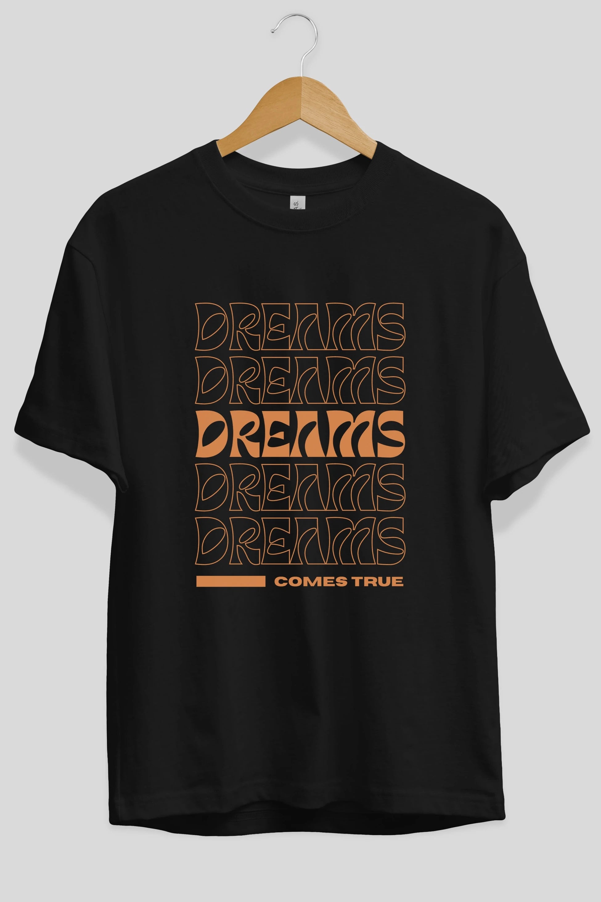 Dreams Yazılı Ön Baskılı Oversize t-shirt Erkek Kadın Unisex