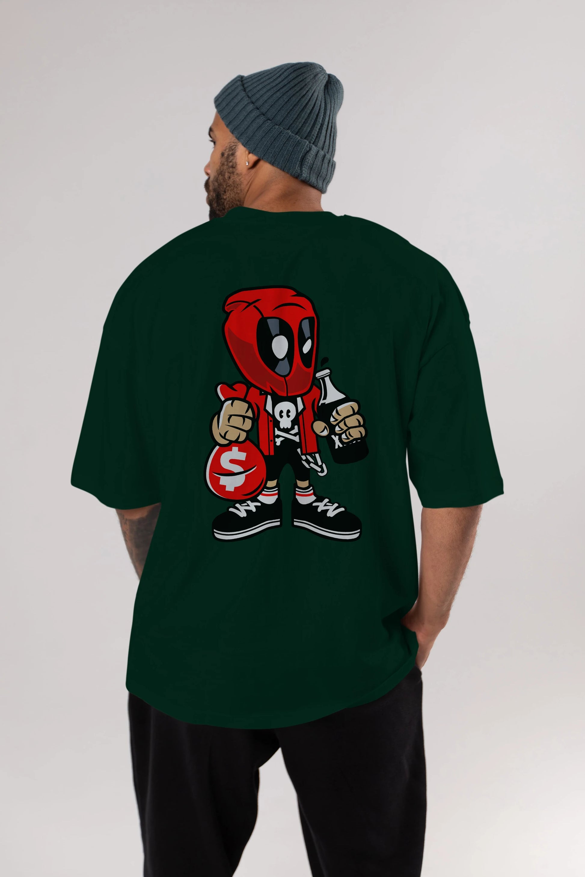 Deadpool (20) Arka Baskılı Oversize t-shirt Erkek Kadın Unisex %100 Pamuk Bisiklet Yaka tişort