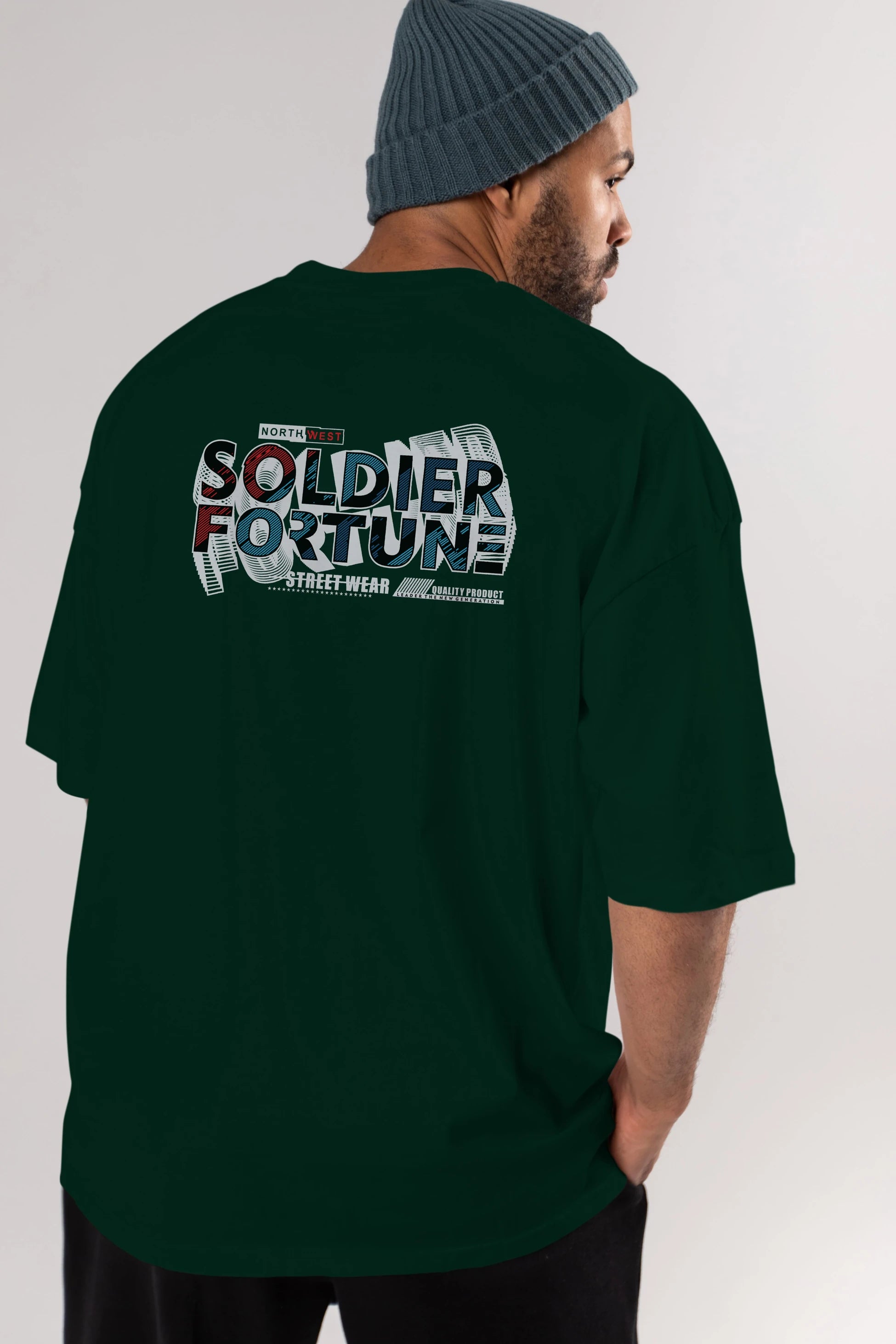 Soldier Fortune Arka Baskılı Oversize t-shirt Erkek Kadın Unisex