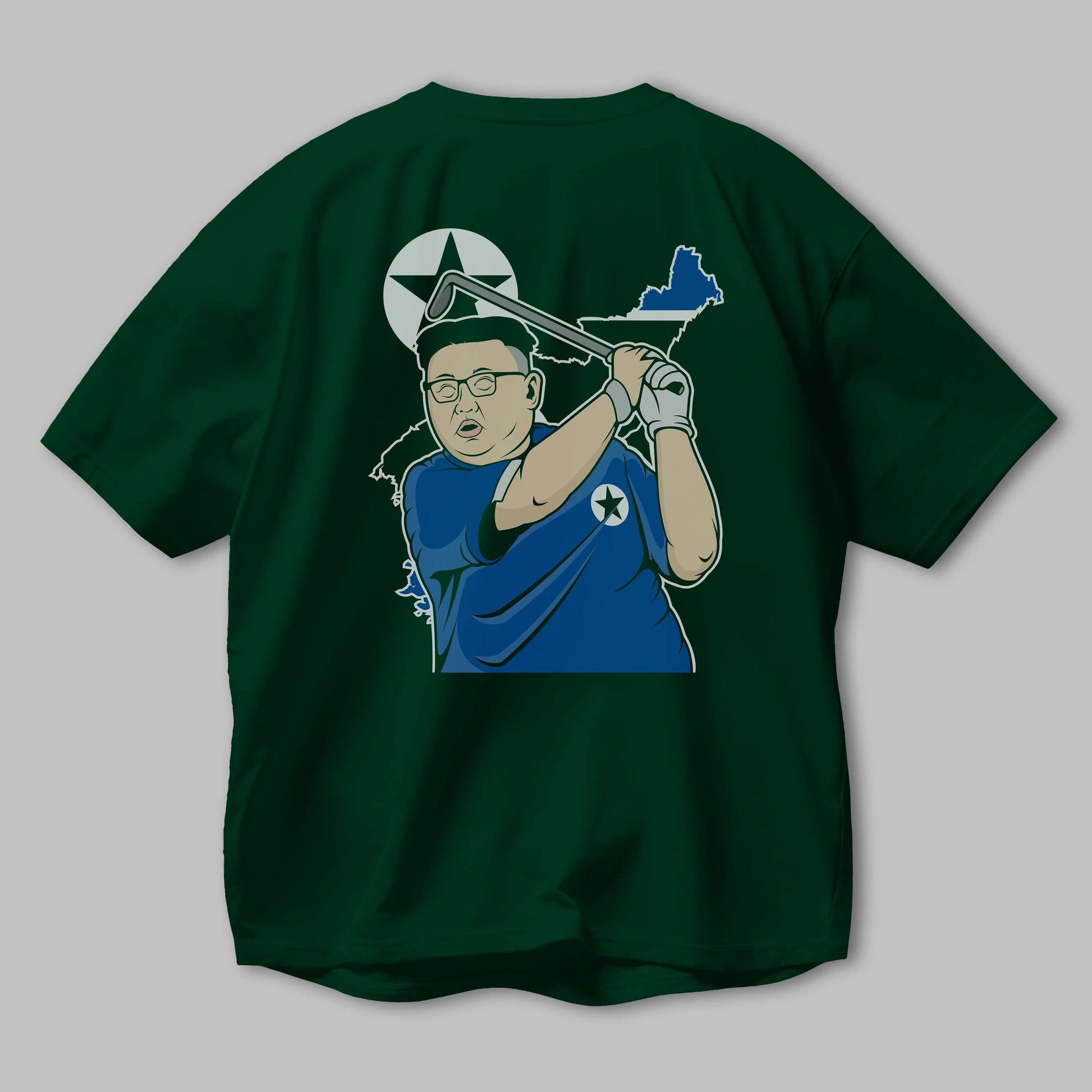 Kim Golf Arka Baskılı Oversize t-shirt Erkek Kadın Unisex %100 Pamuk tişort