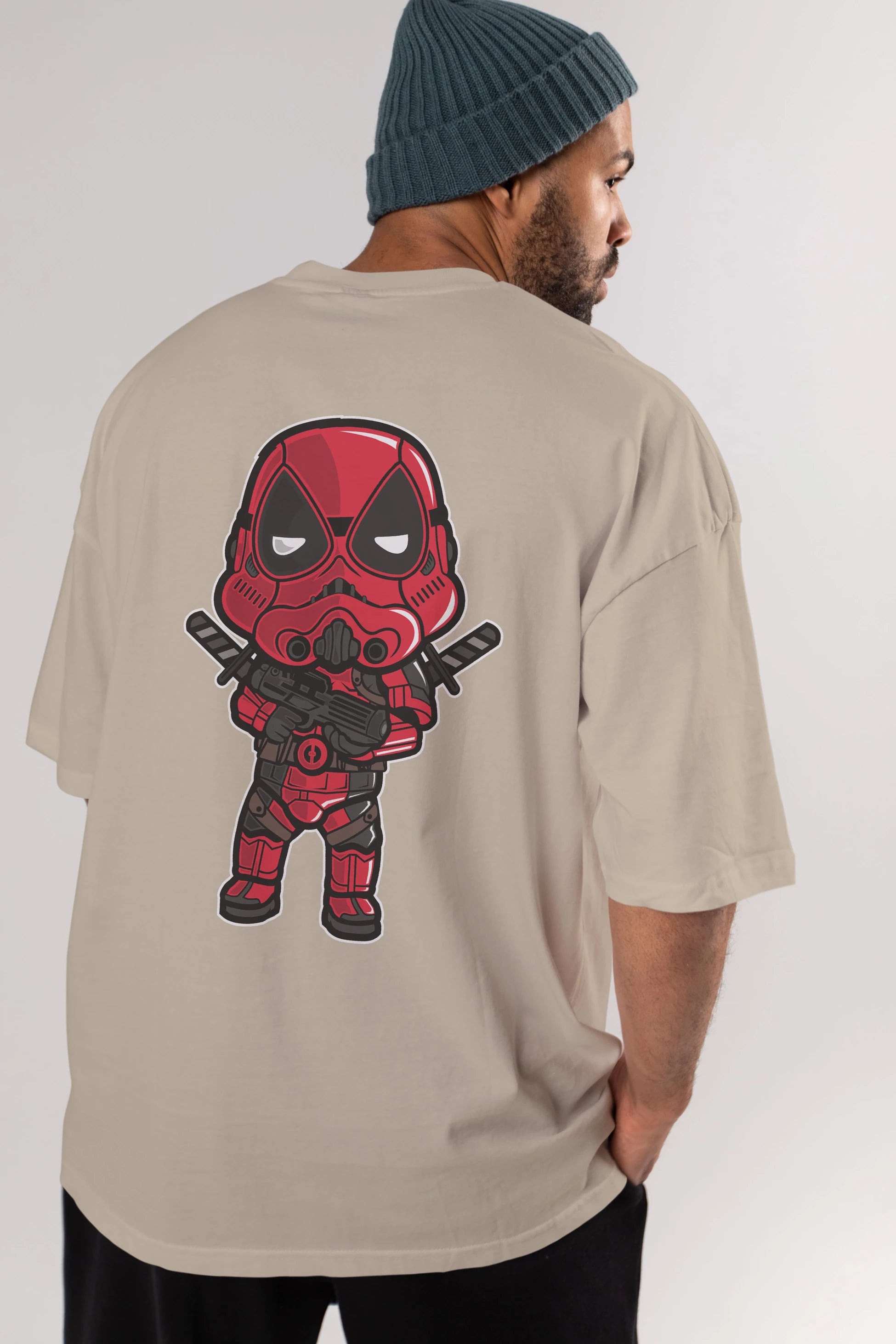 Deadpool (22) Arka Baskılı Oversize t-shirt Erkek Kadın Unisex %100 Pamuk Bisiklet Yaka tişort