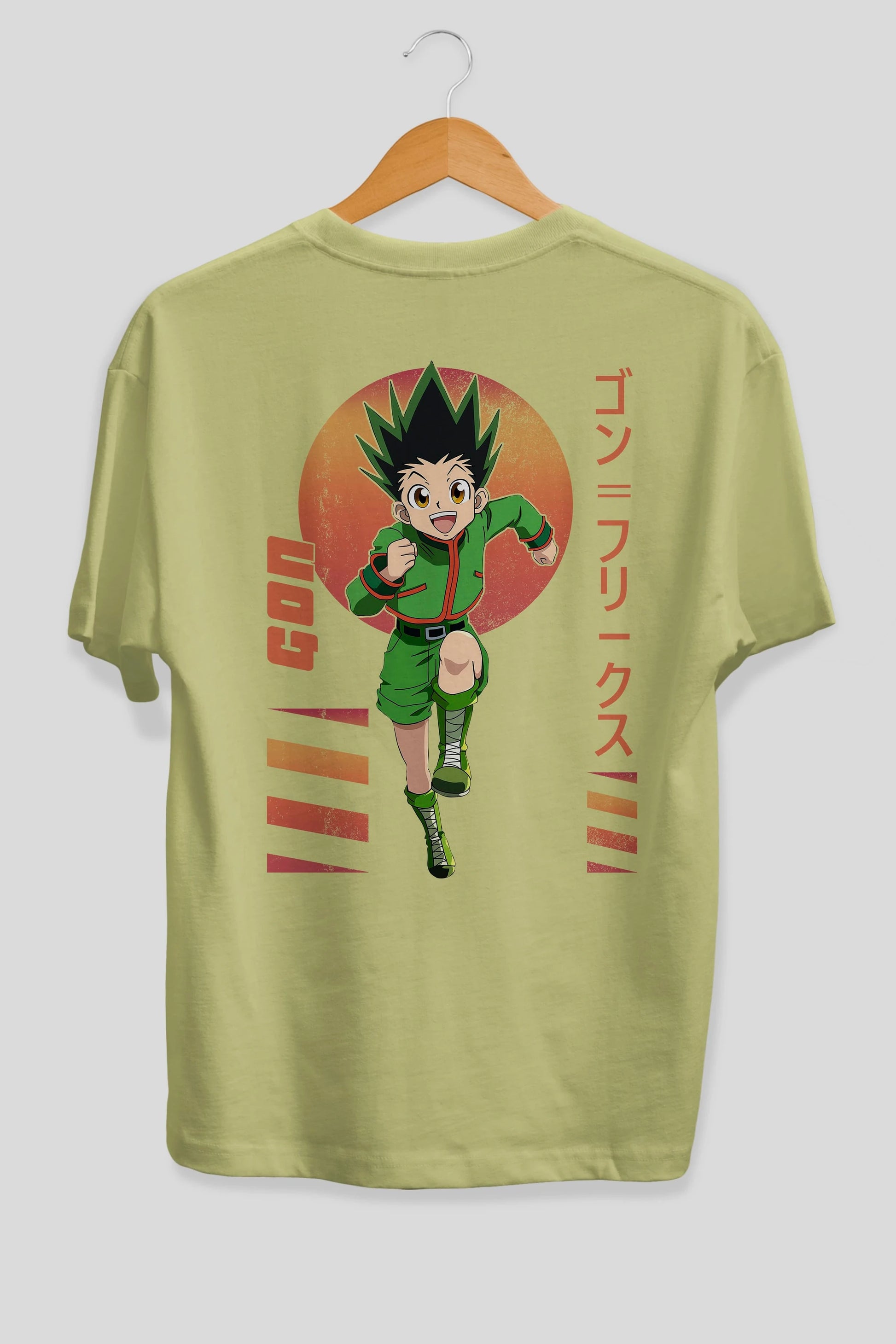 Gon Freecss HUNTER X HUNTER 2 Anime Arka Baskılı Oversize t-shirt Erkek Kadın Unisex