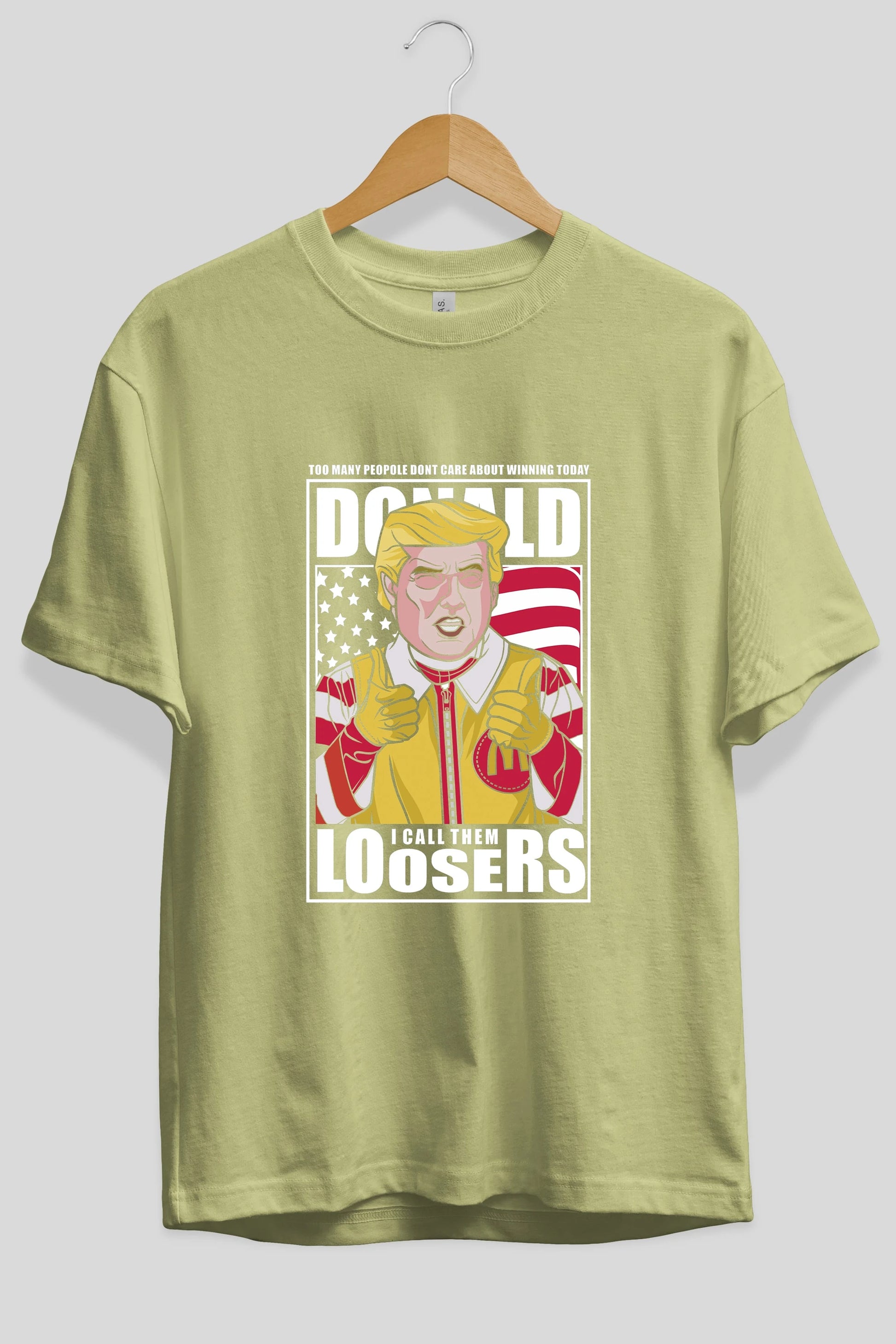 Ronald Trump Ön Baskılı Oversize t-shirt Erkek Kadın Unisex %100 Pamuk tişort