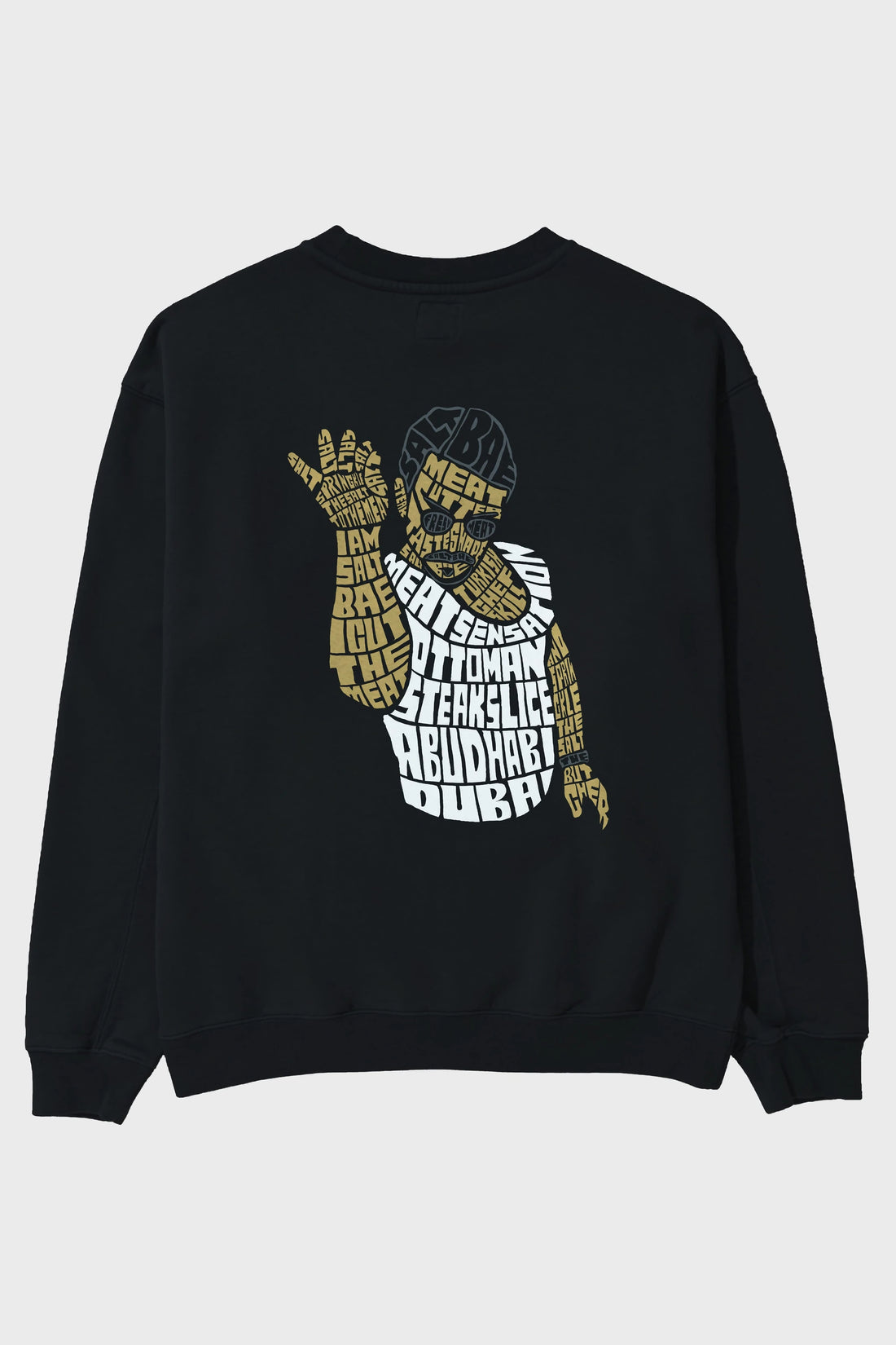 Salt Bae Arka Baskılı Oversize Sweatshirt Erkek Kadın Unisex