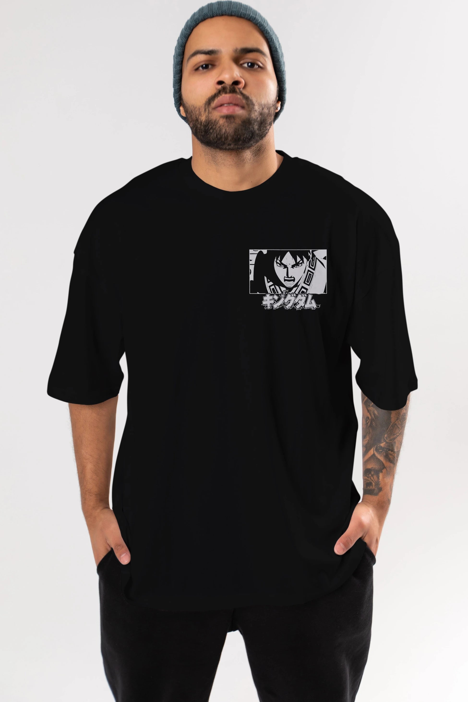 Xin 1 Ön Sol Baskılı Oversize t-shirt Erkek Kadın Unisex %100 Pamuk Bisiklet Yaka tişort