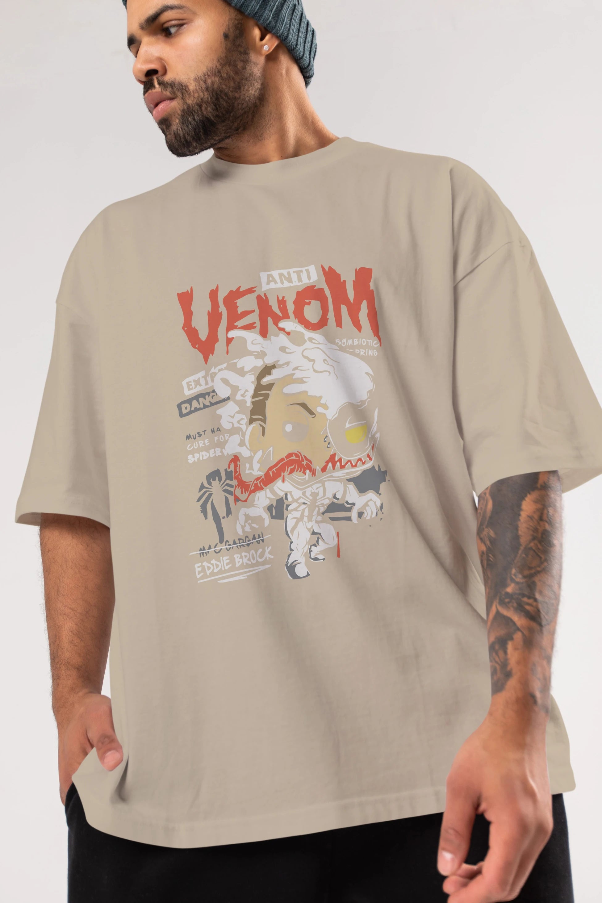 Venom (9) Ön Baskılı Oversize t-shirt Erkek Kadın Unisex %100 Pamuk Bisiklet Yaka tişort