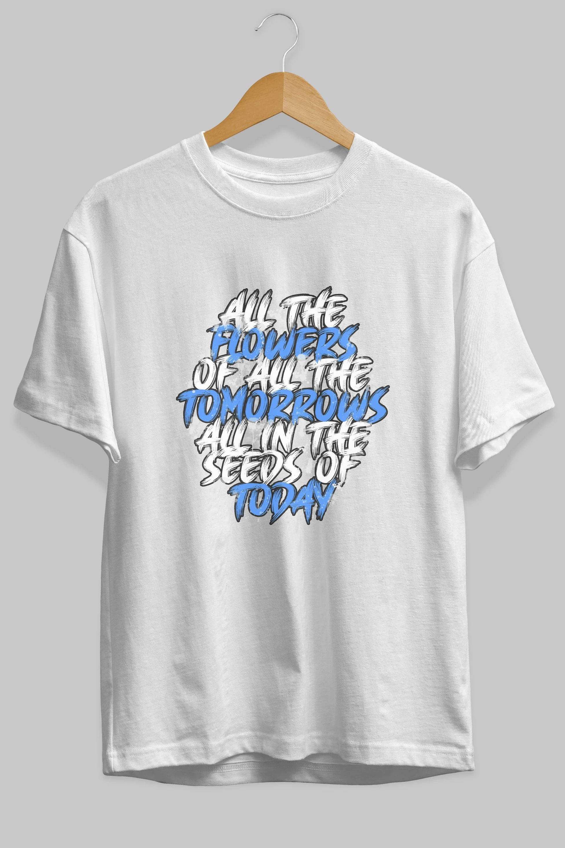 All The Flowers Ön Baskılı Oversize t-shirt Erkek Kadın Unisex