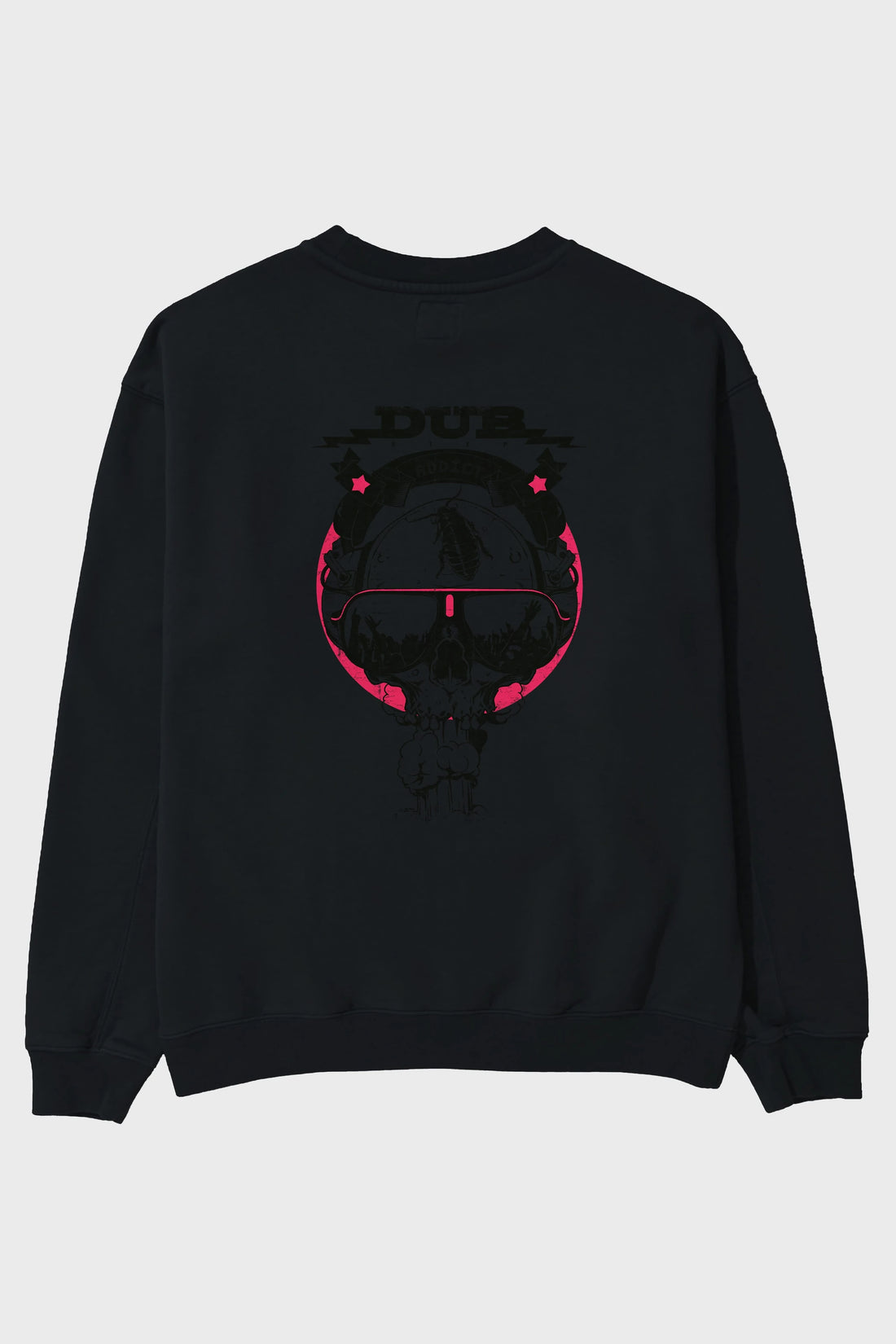 Dub Addict Arka Baskılı Oversize Sweatshirt Erkek Kadın Unisex