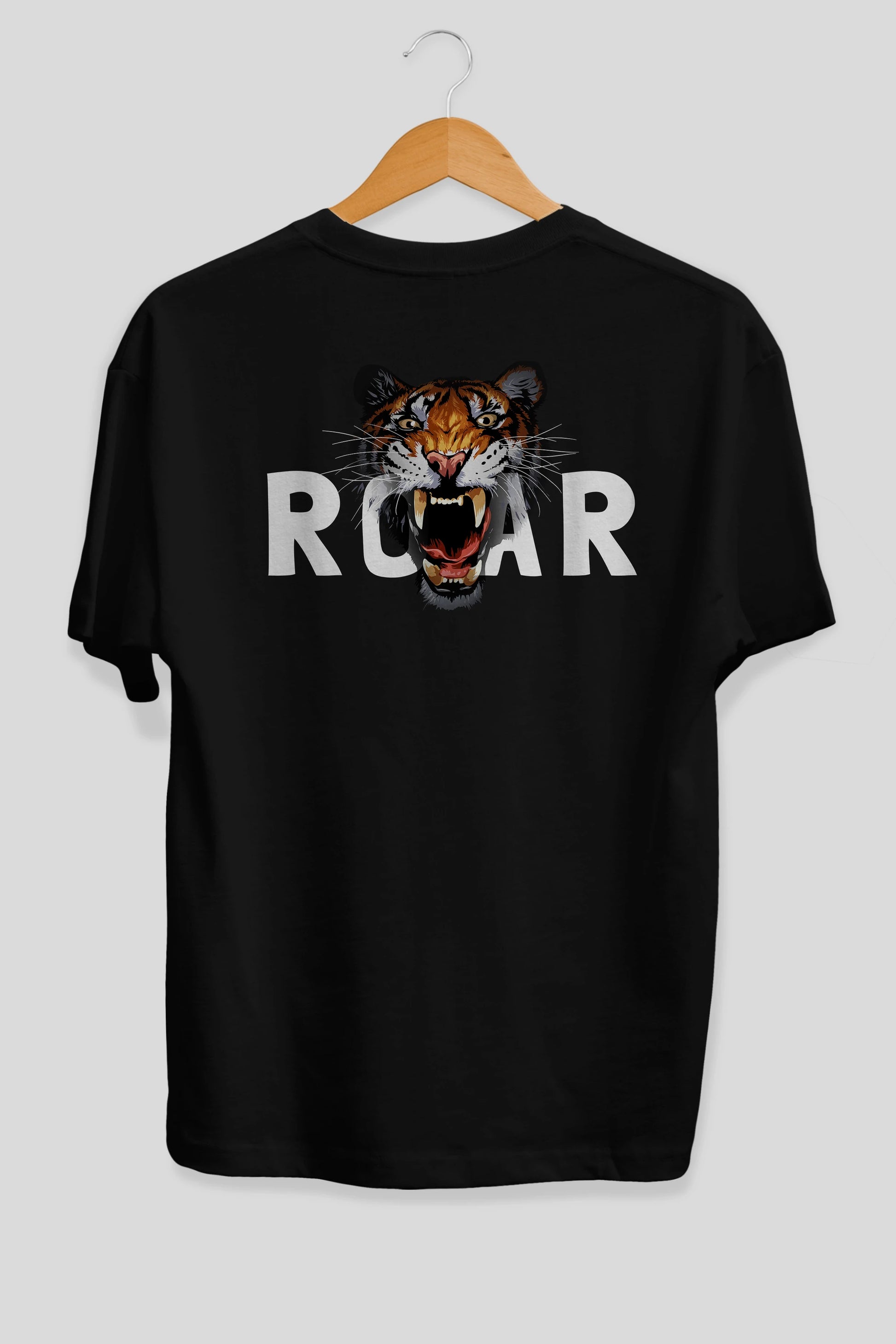 Teddy Bear Roar Arka Baskılı Oversize t-shirt Erkek Kadın Unisex %100 Pamuk