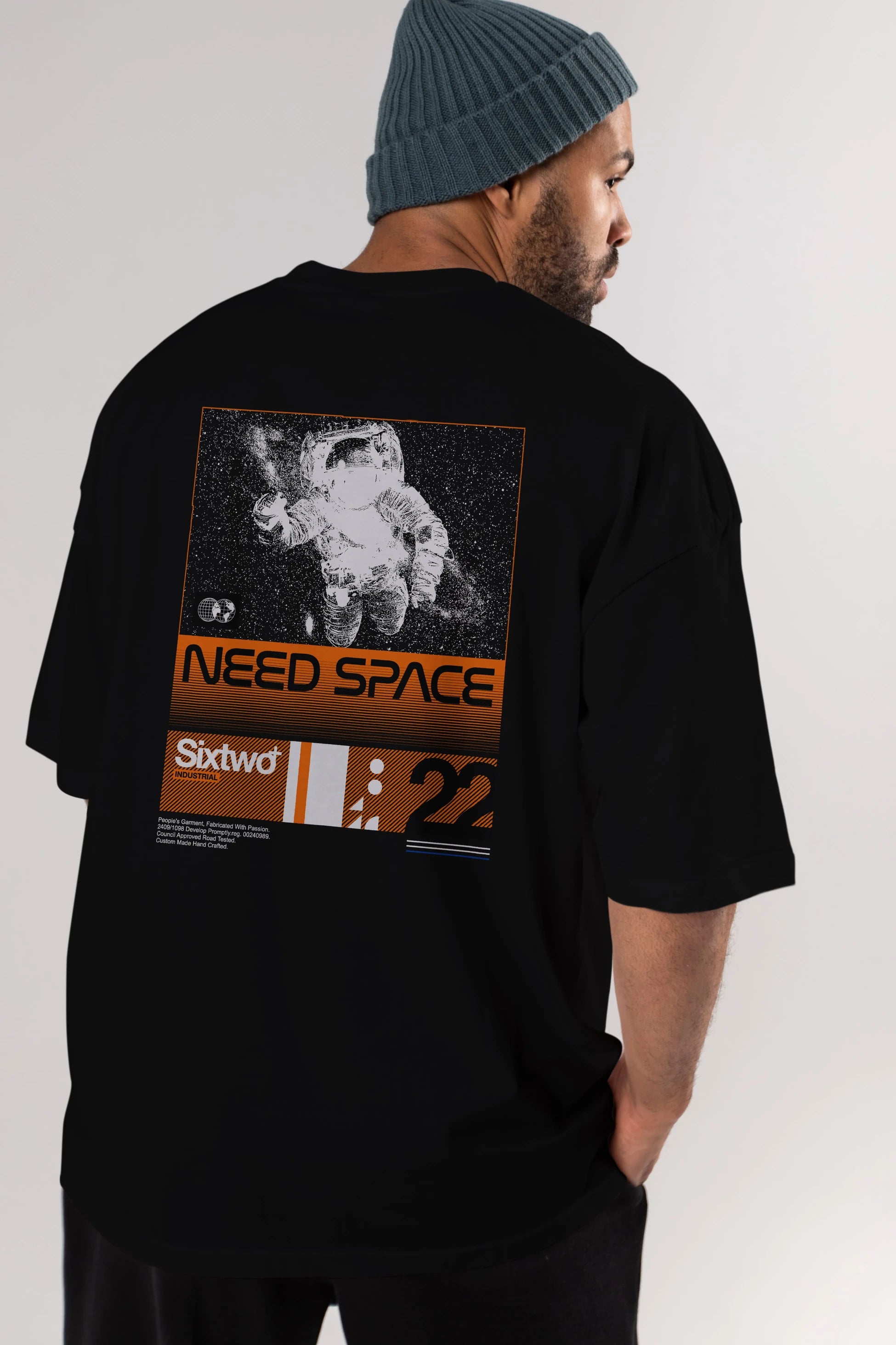 Need Space Arka Baskılı Oversize t-shirt Erkek Kadın Unisex