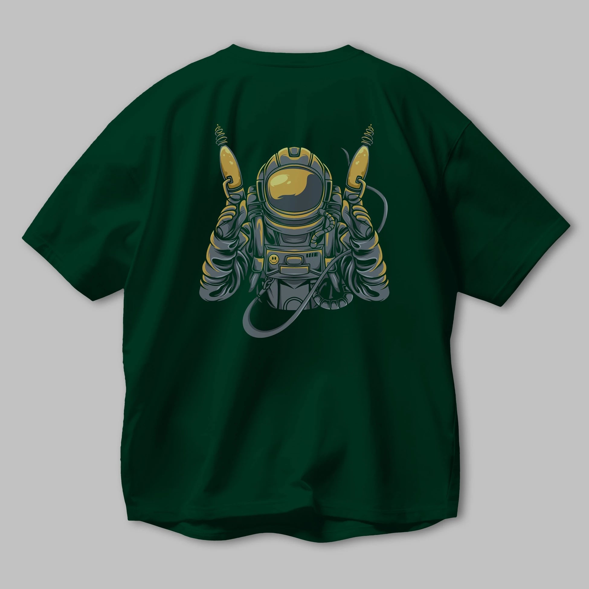 Alien Hunter Arka Baskılı Oversize t-shirt Erkek Kadın Unisex
