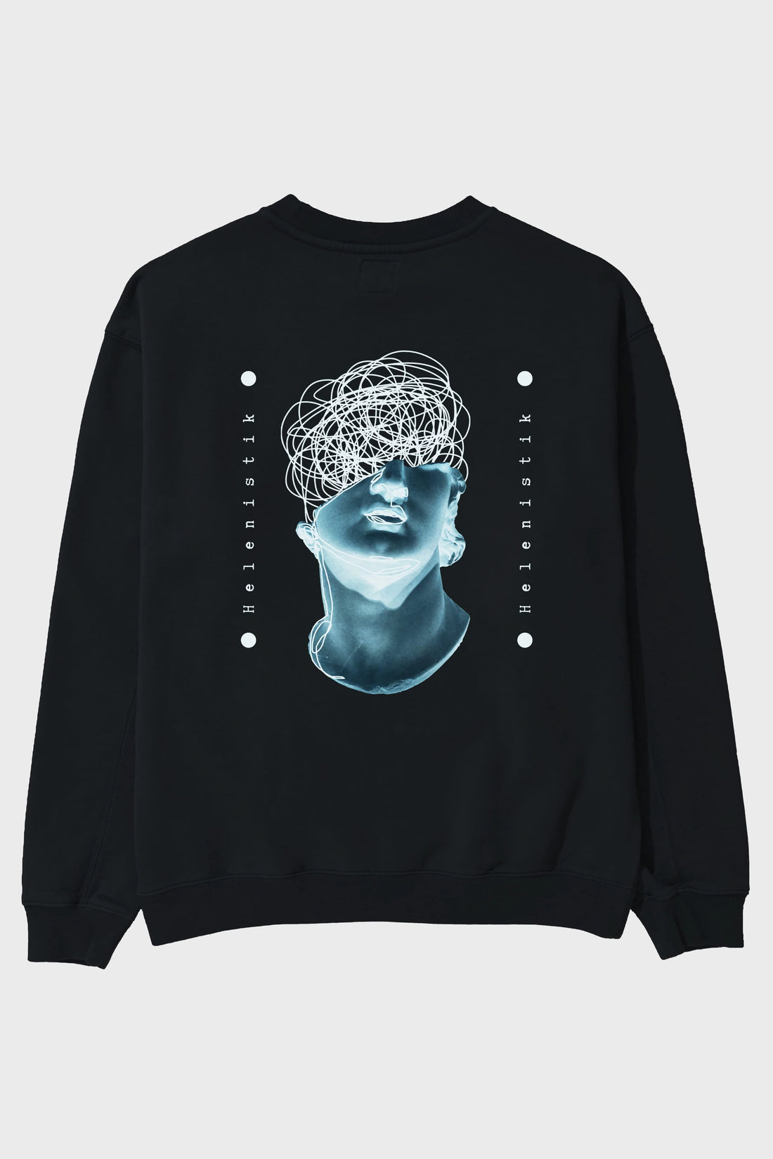 Heykel 2 Arka Baskılı Oversize Sweatshirt Erkek Kadın Unisex