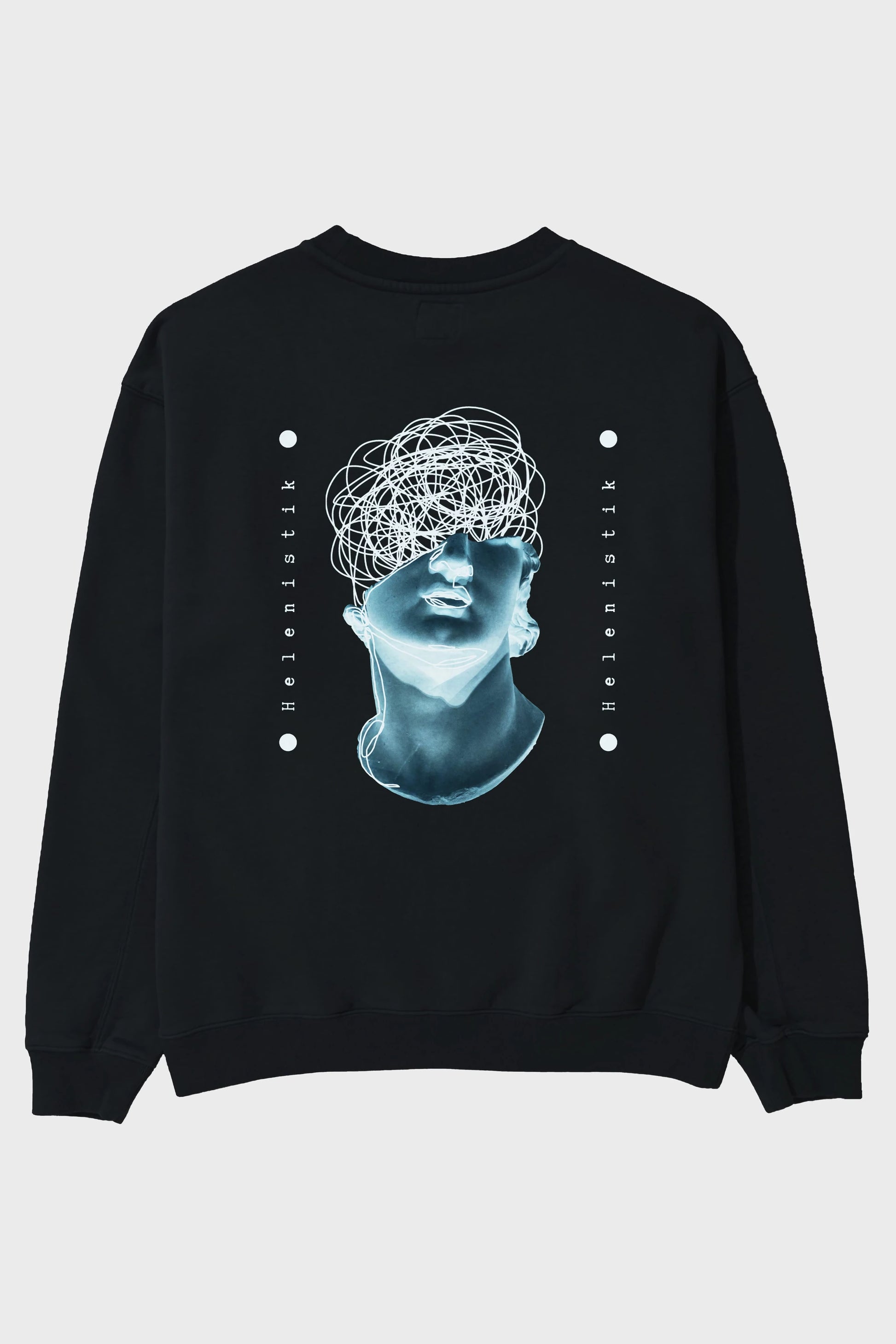 Heykel 2 Arka Baskılı Oversize Sweatshirt Erkek Kadın Unisex