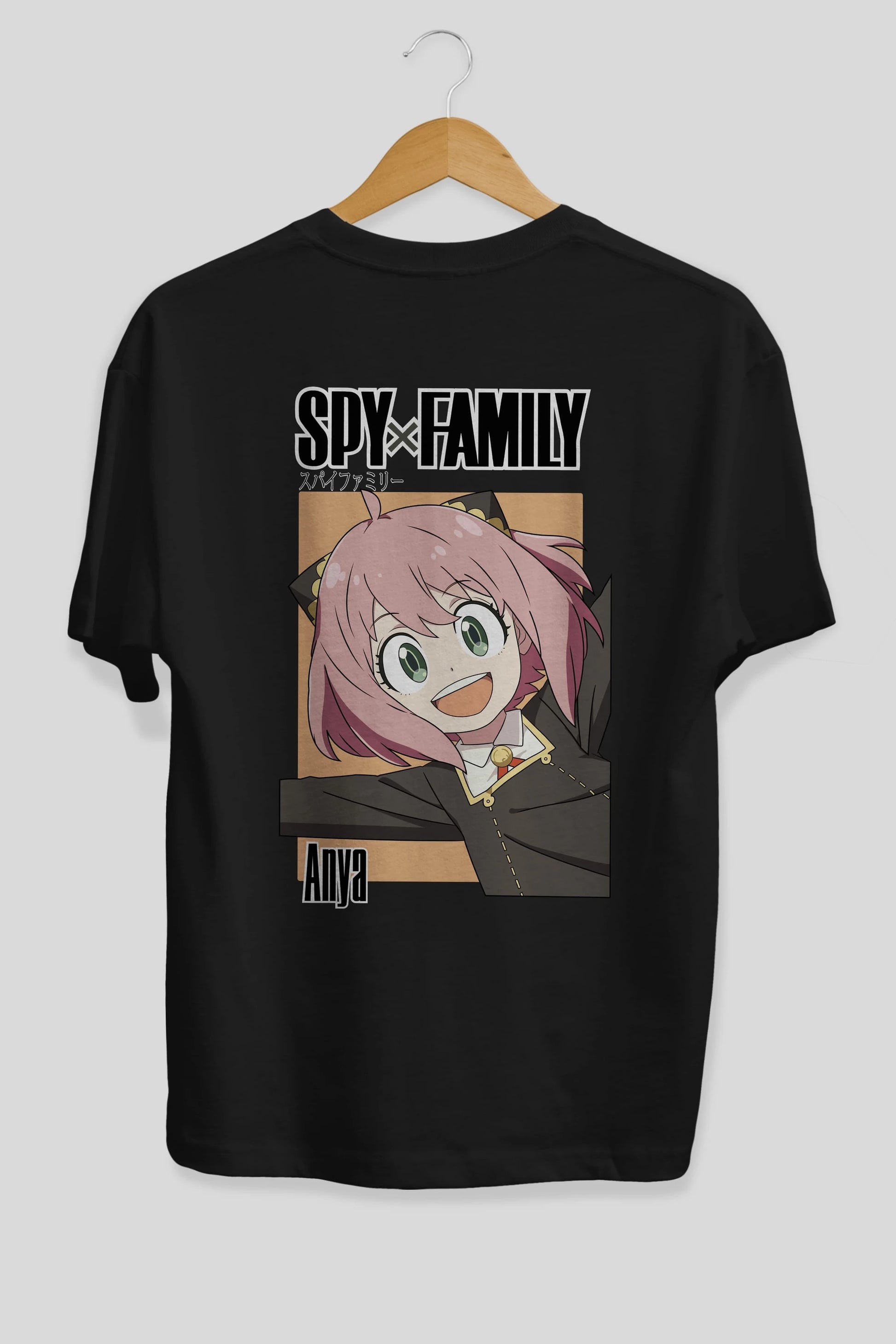 SPY X FAMILY Anya Anime Arka Baskılı Oversize t-shirt Erkek Kadın Unisex