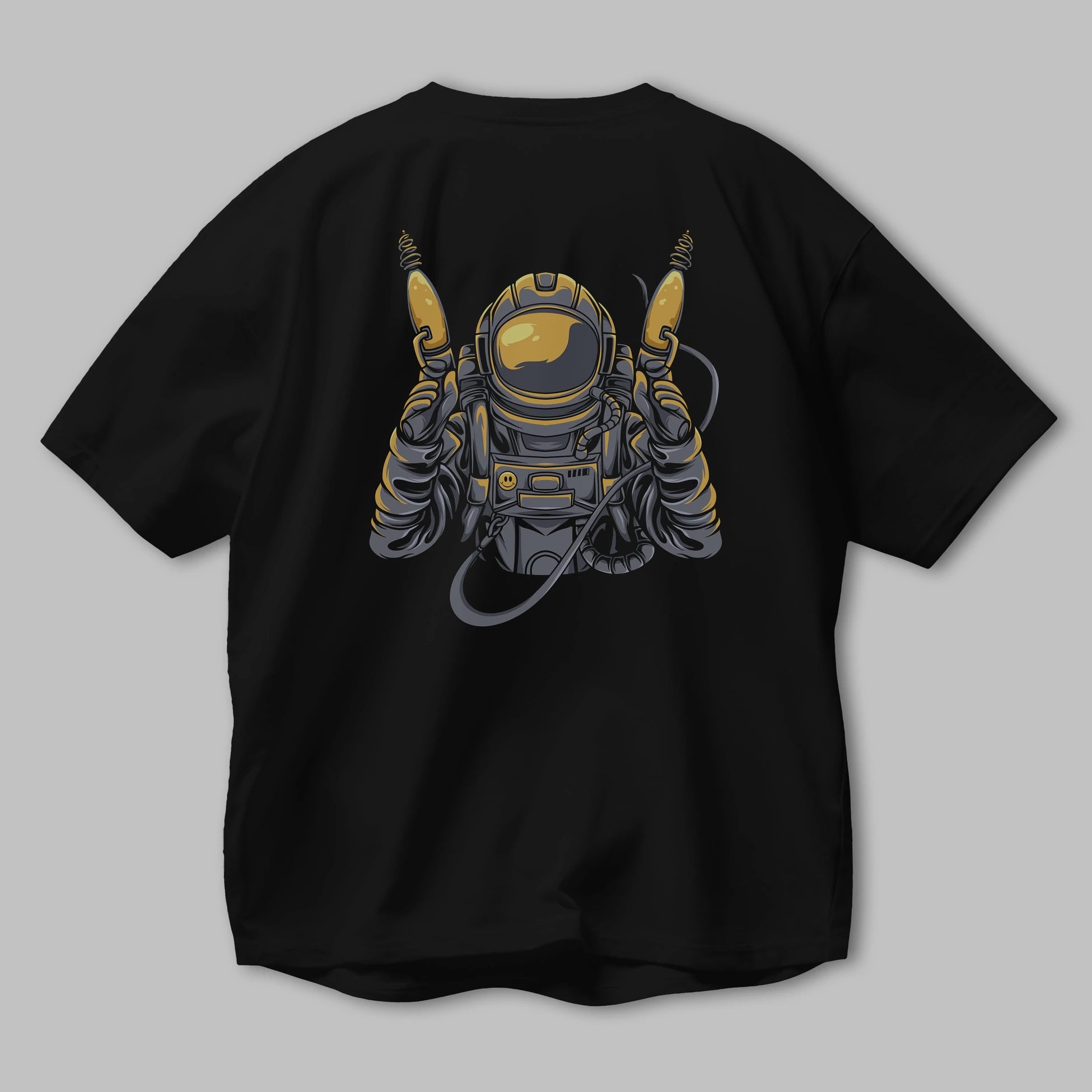 Alien Hunter Arka Baskılı Oversize t-shirt Erkek Kadın Unisex