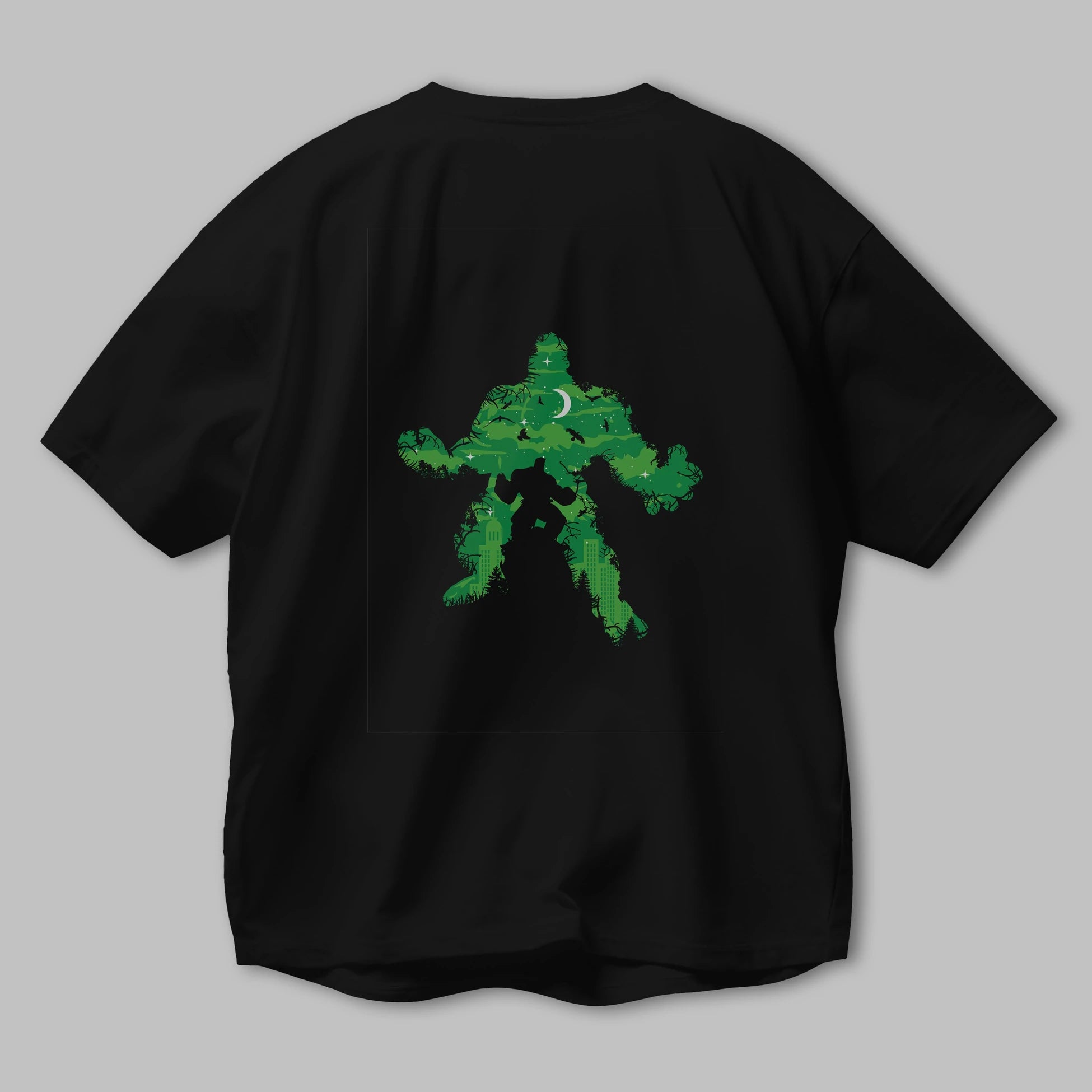 Green Monster Arka Baskılı Oversize t-shirt %100 pamuk Erkek Kadın Unisex