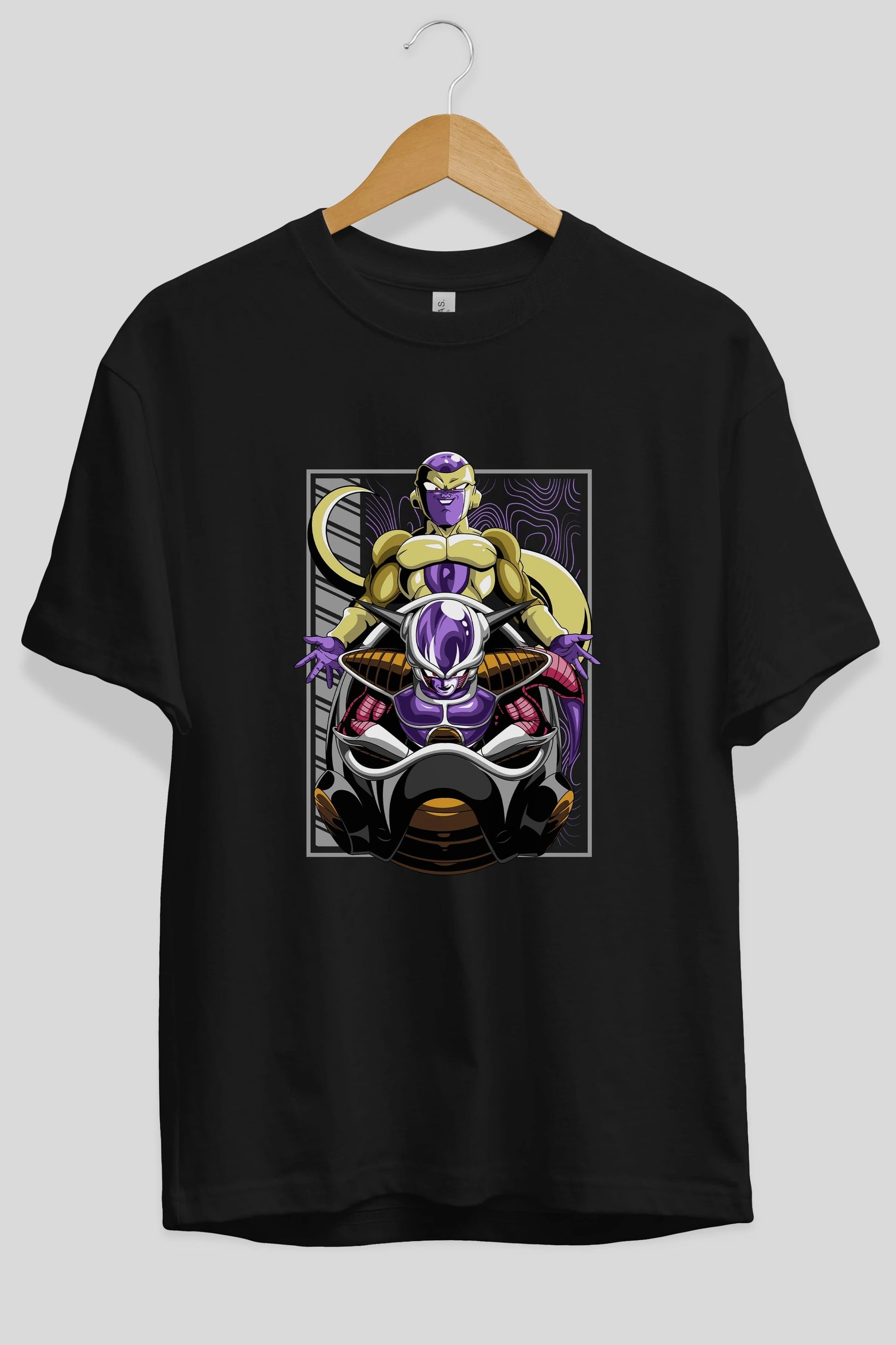 DragonBall Freezer Anime Ön Baskılı Oversize t-shirt %100 pamuk Erkek Kadın Unisex