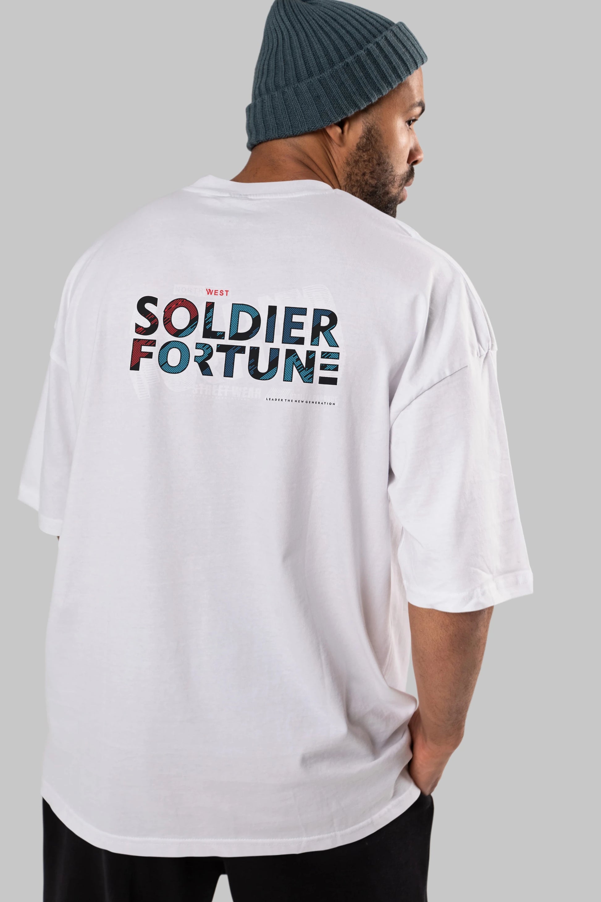Soldier Fortune Arka Baskılı Oversize t-shirt Erkek Kadın Unisex