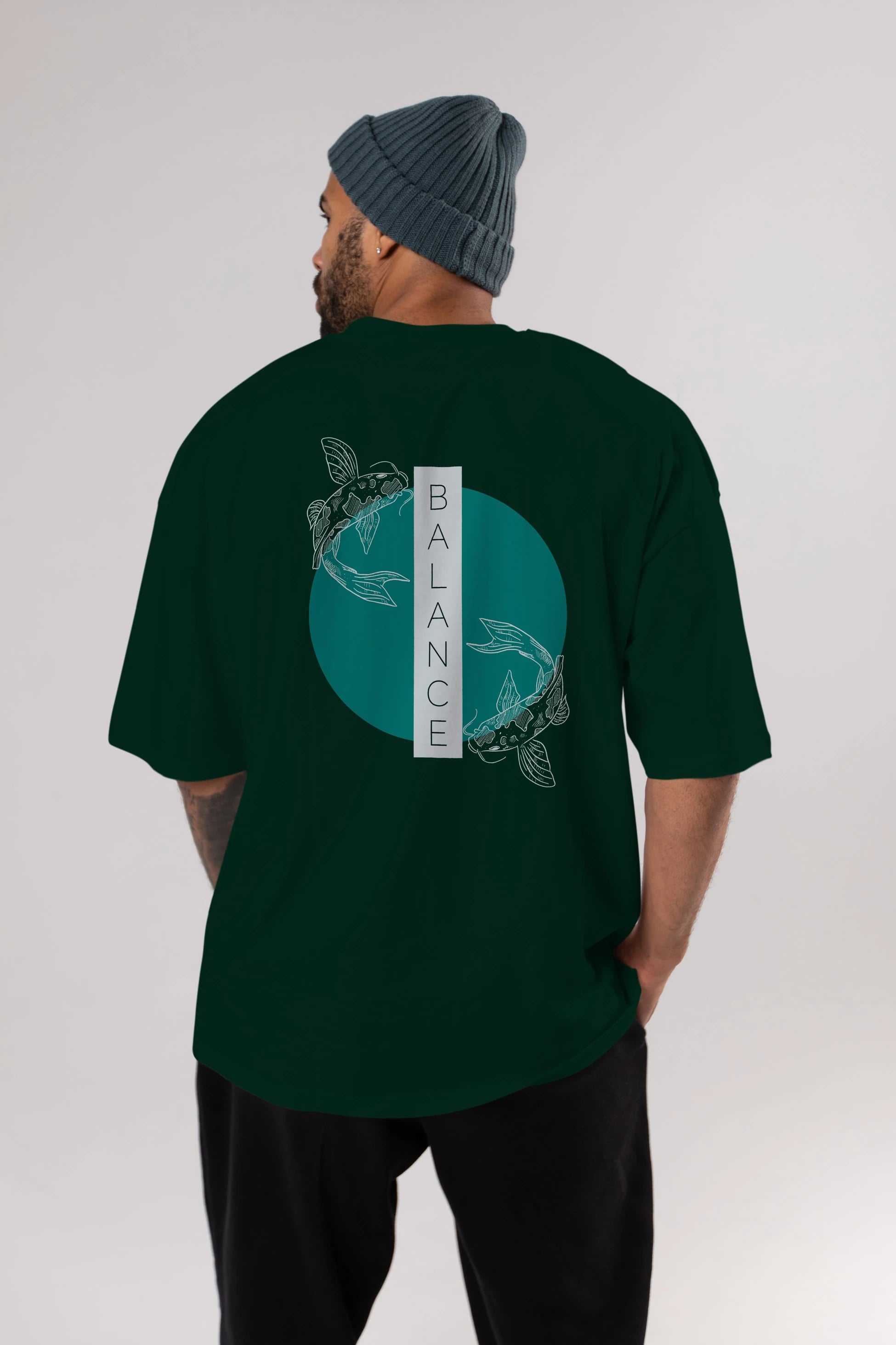 Balance 2 Yazılı Arka Baskılı Oversize t-shirt Erkek Kadın Unisex