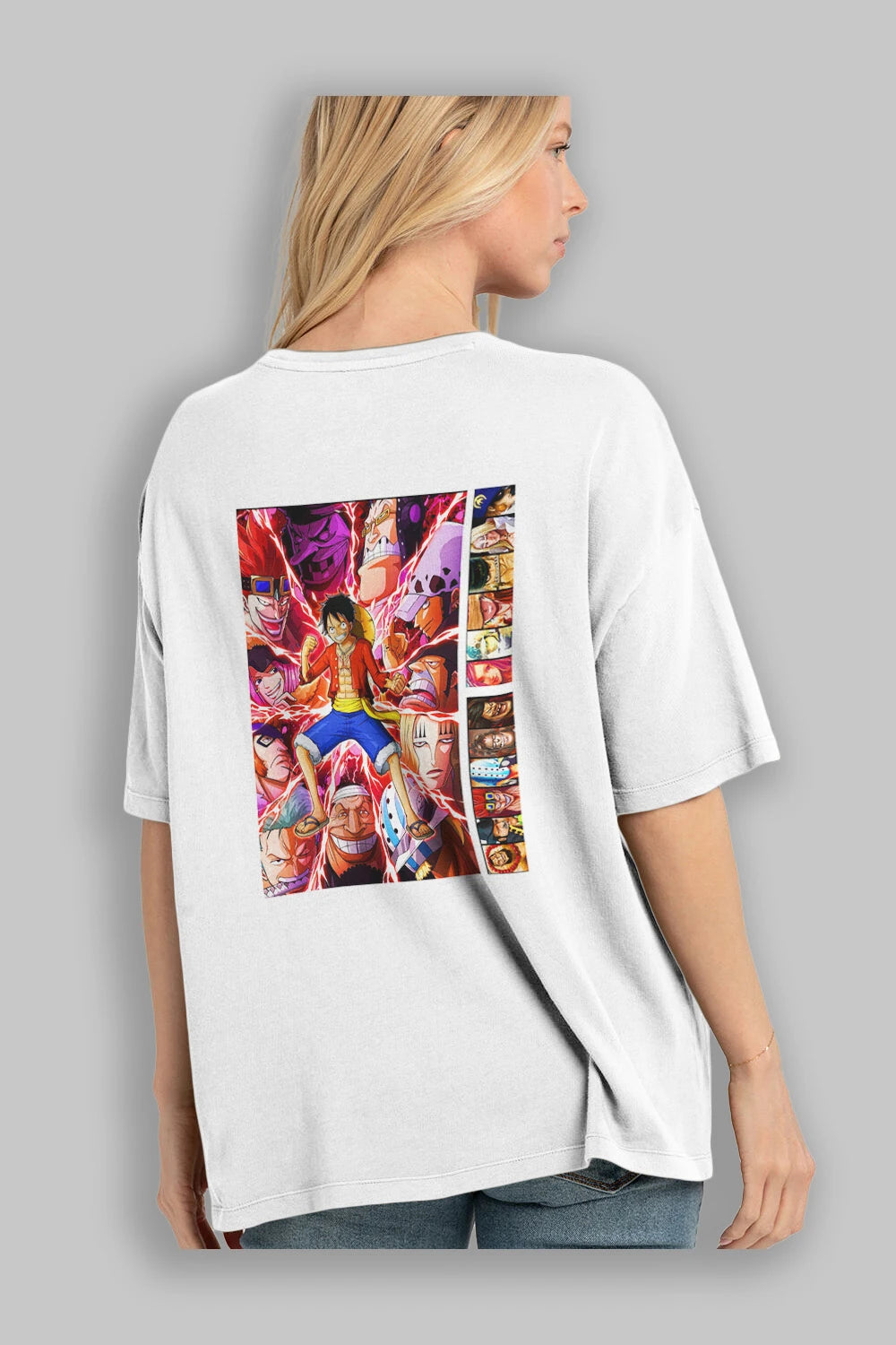 Worst Generation Anime Arka Baskılı Oversize t-shirt Erkek Kadın Unisex %100 pamuk tişort