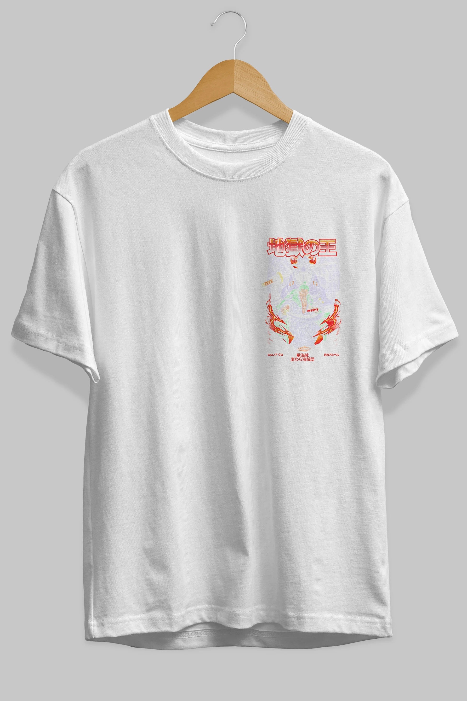 Roronoa Zoro 4 Ön Sol Baskılı Oversize t-shirt Erkek Kadın Unisex %100 Pamuk Bisiklet Yaka tişort